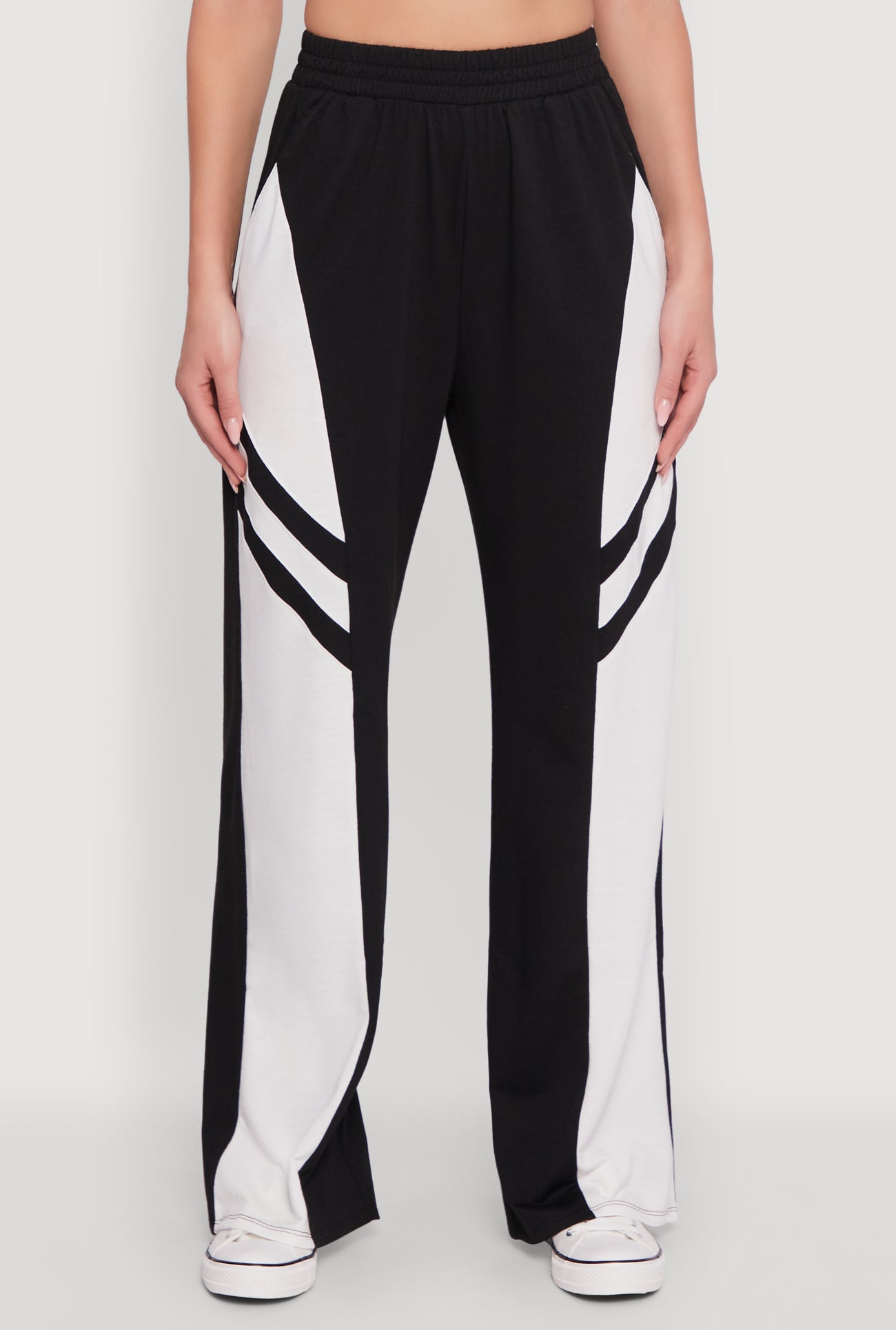Color Block Wide Leg Sweatpants