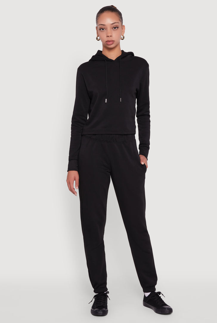 High Waisted Fleece Lined Sweatpants