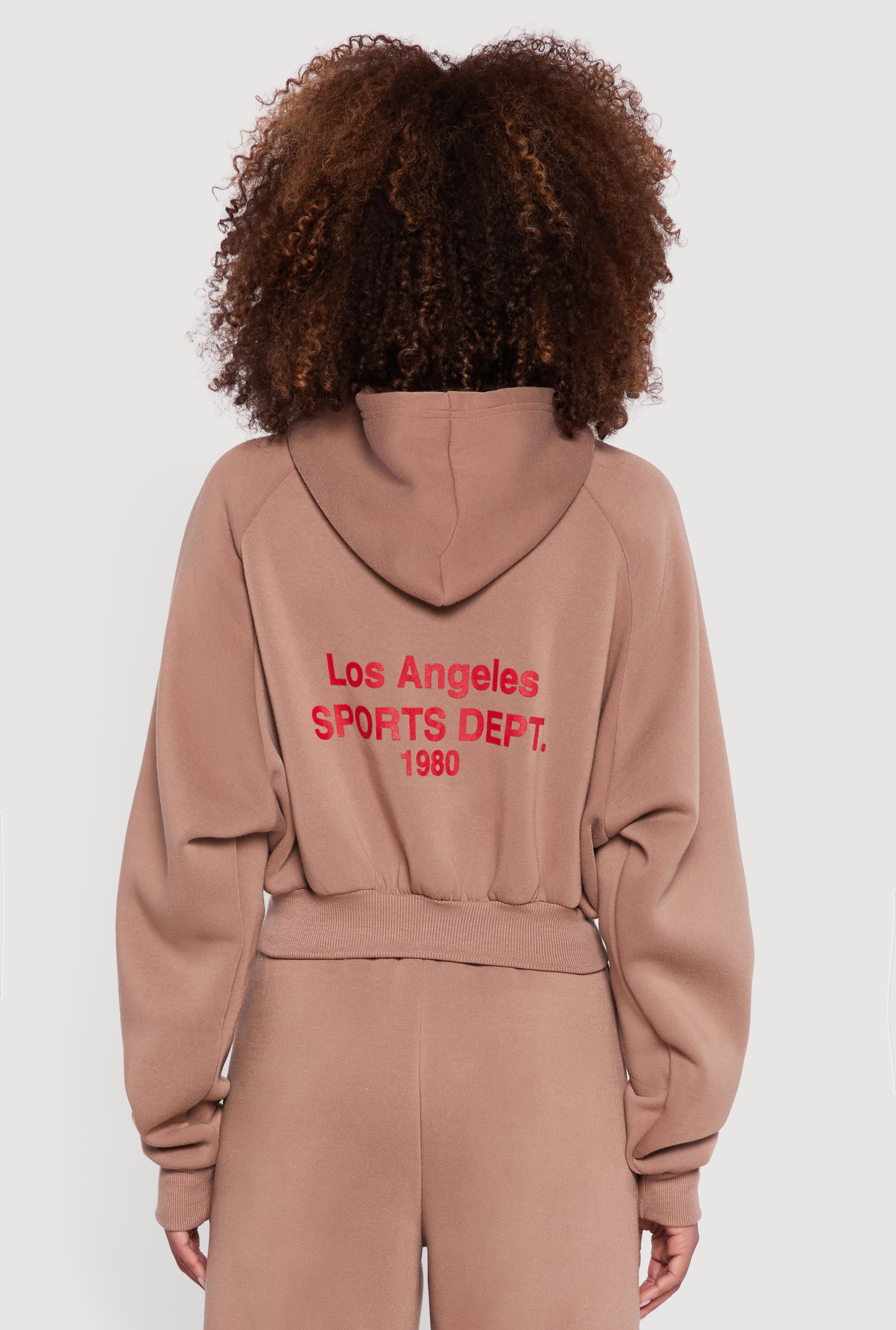 Los Angeles Graphic Zip Front Hoodie