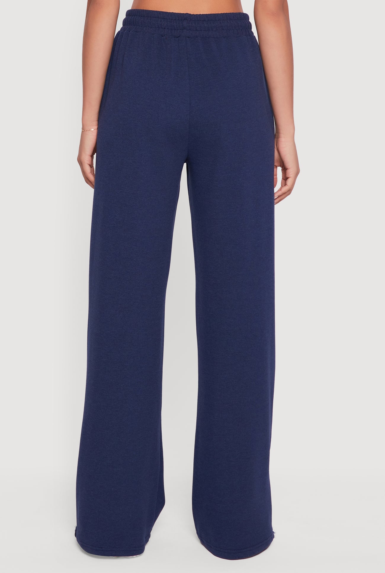 Snap Button Side Stripe Drawstring Waist Track Pants