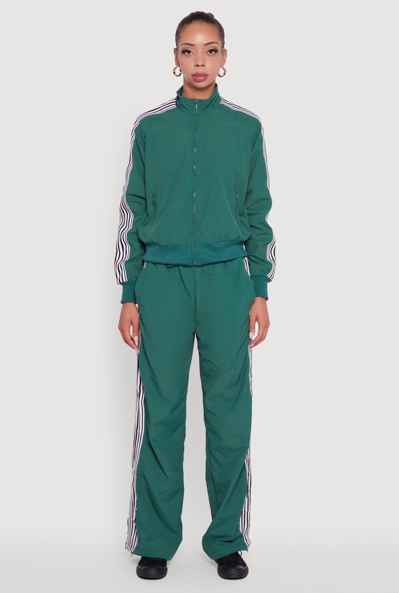 Side Striped Nylon Track Pants