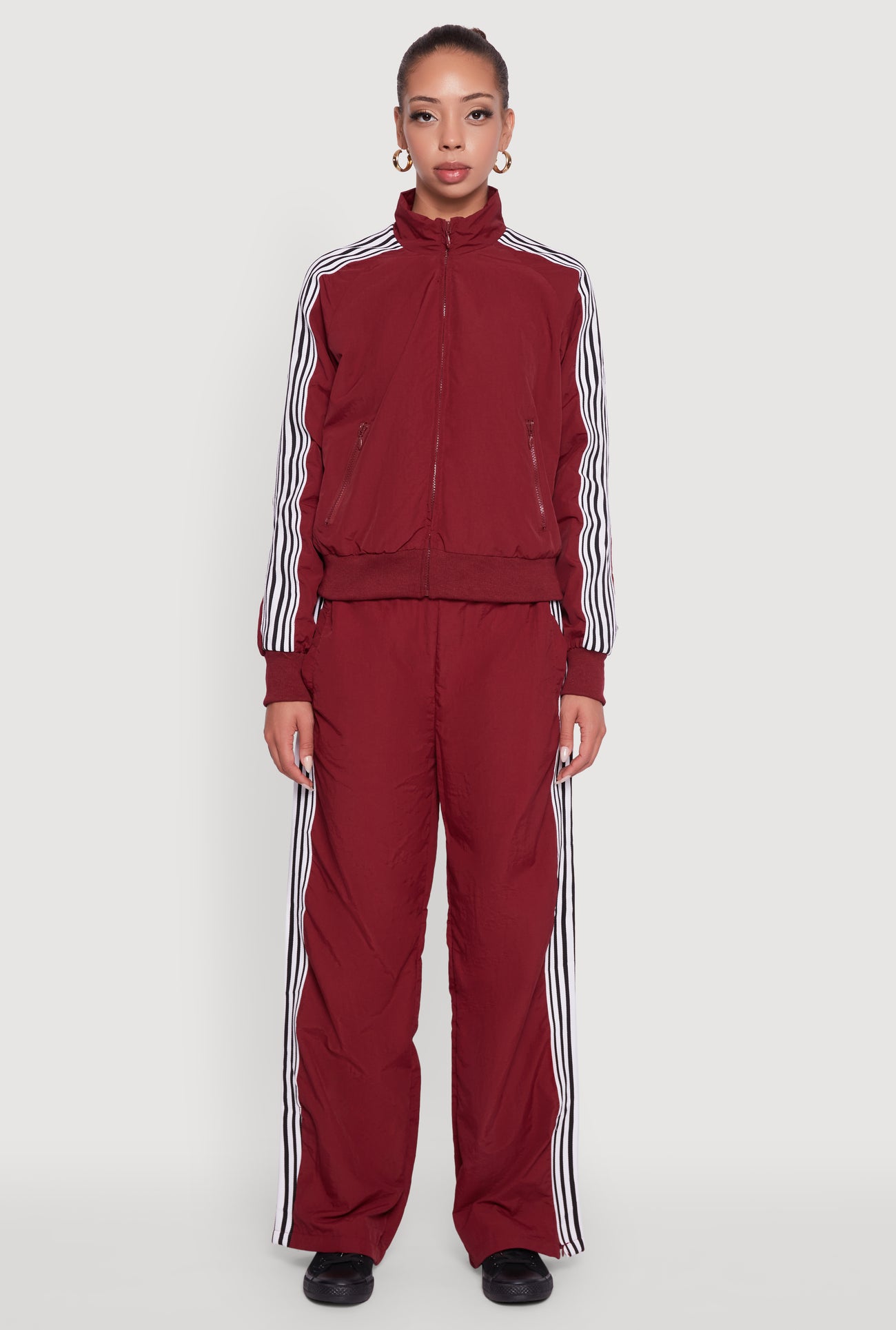Side Striped Nylon Track Pants