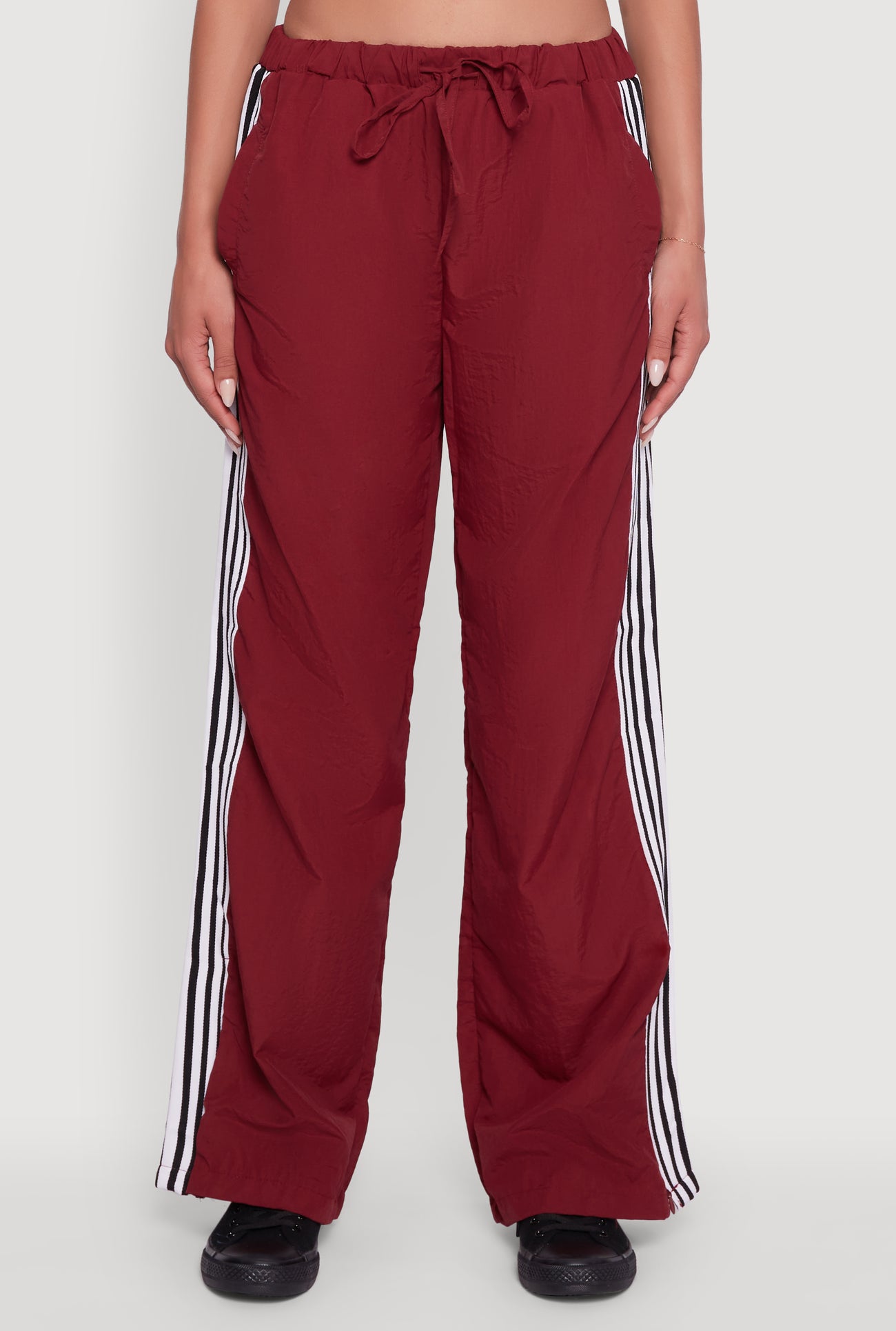 Side Striped Nylon Track Pants
