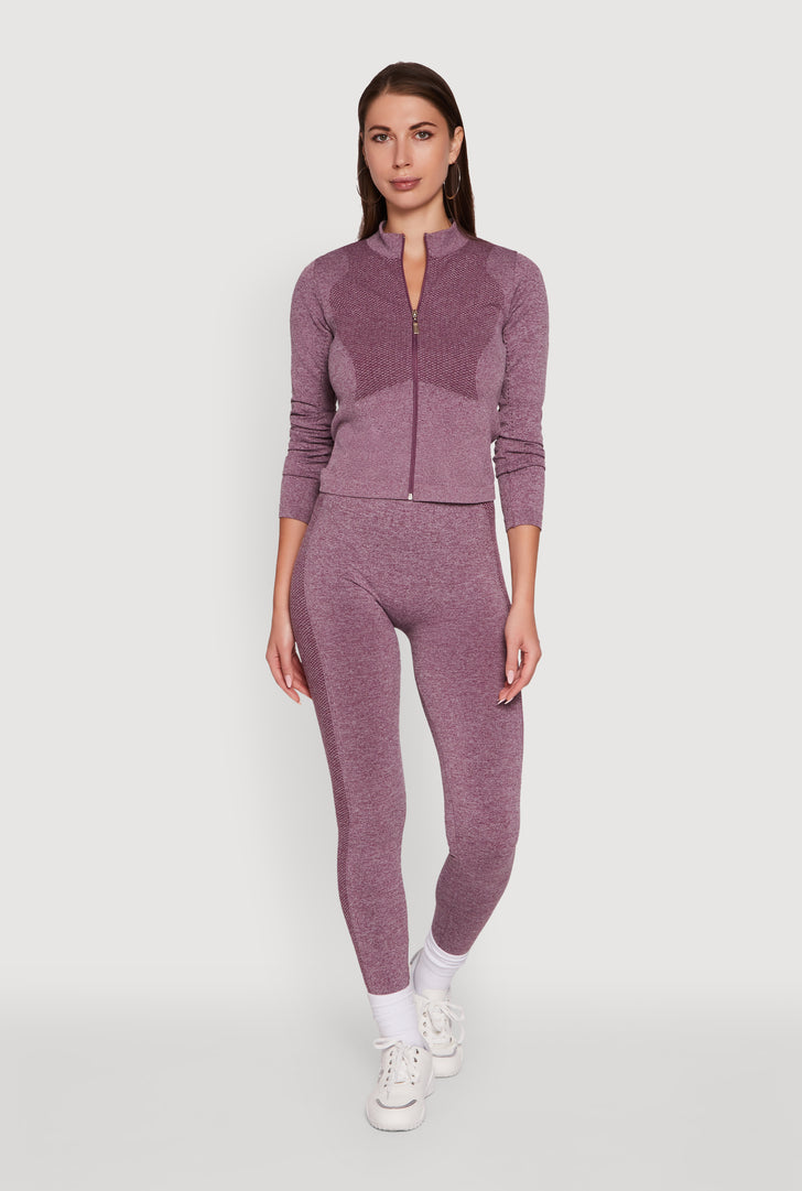 High Waisted Marled Seamless Leggings