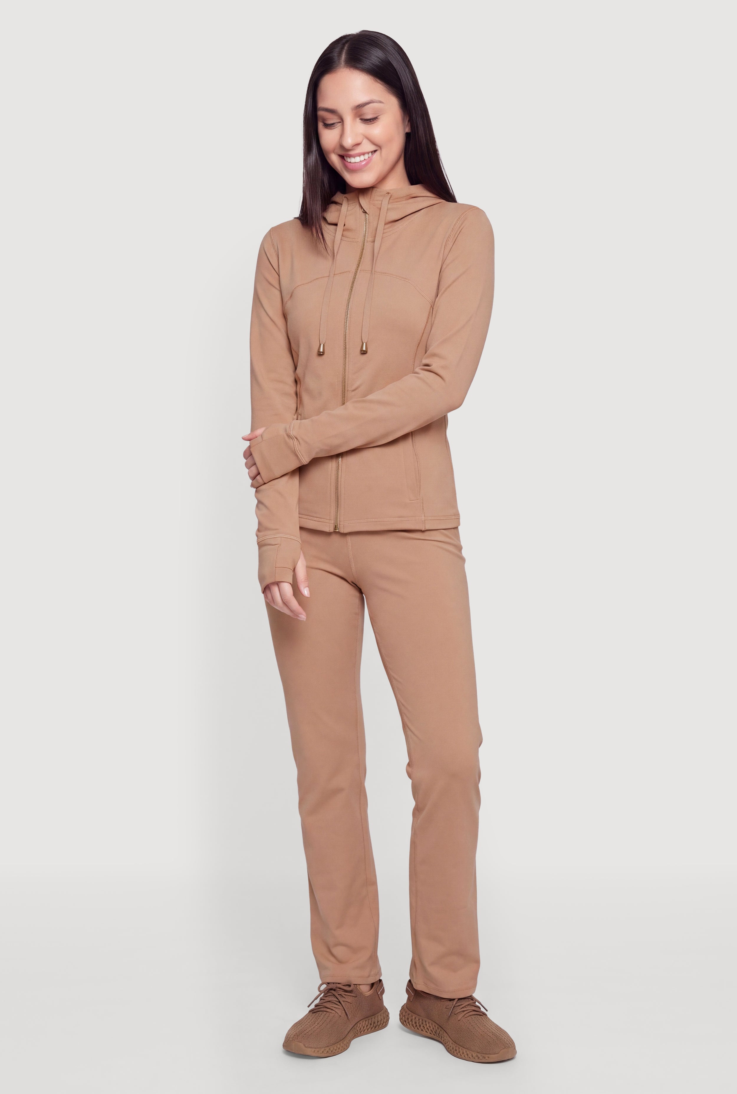 Zip Up Hooded Active Jacket