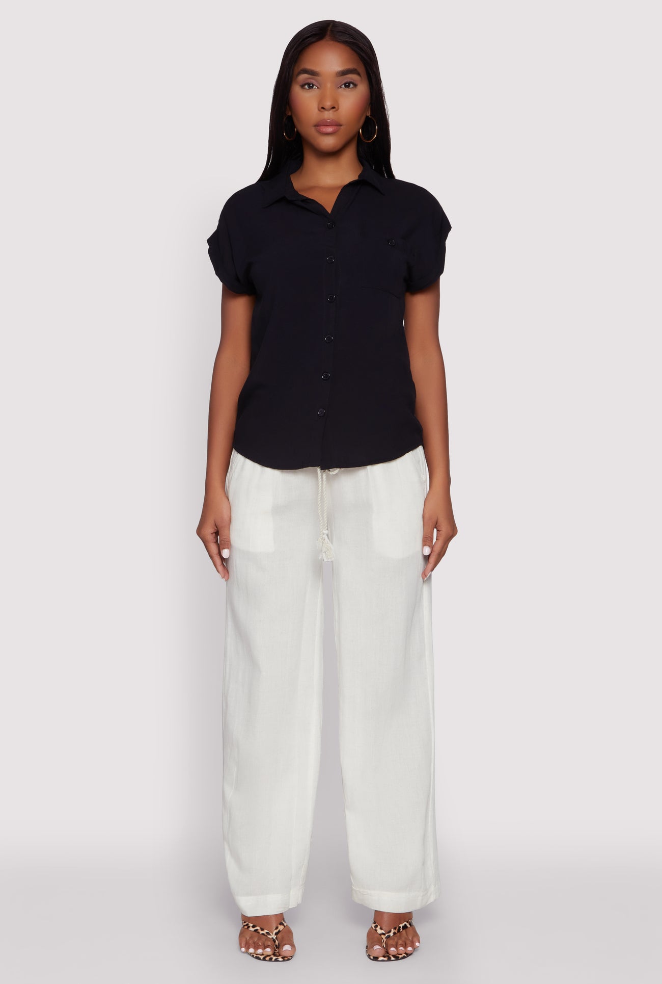 Linen High Waisted Pants
