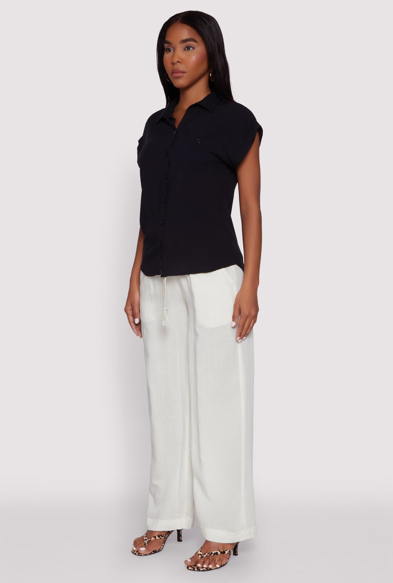 Linen High Waisted Pants