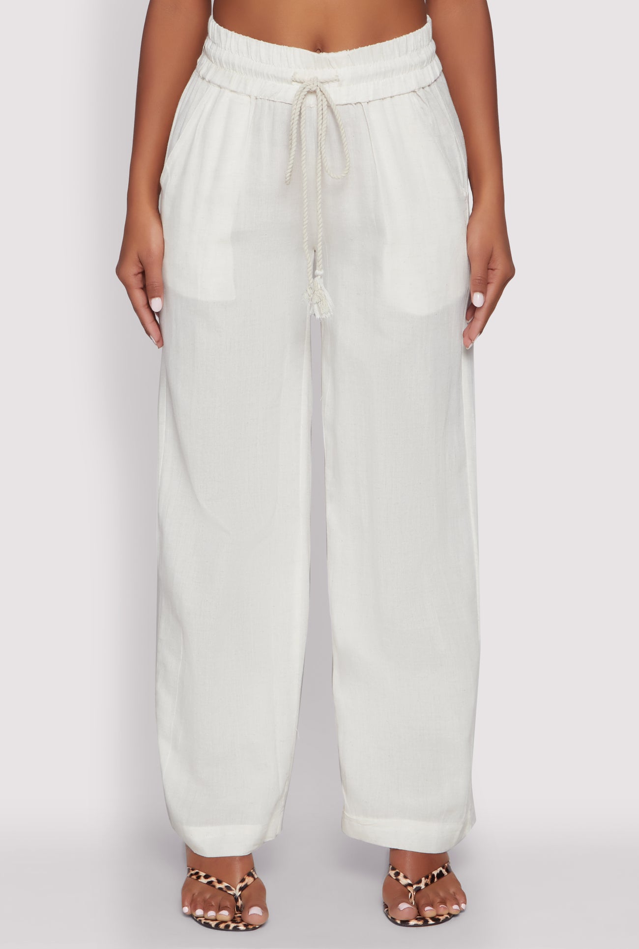 Linen High Waisted Pants