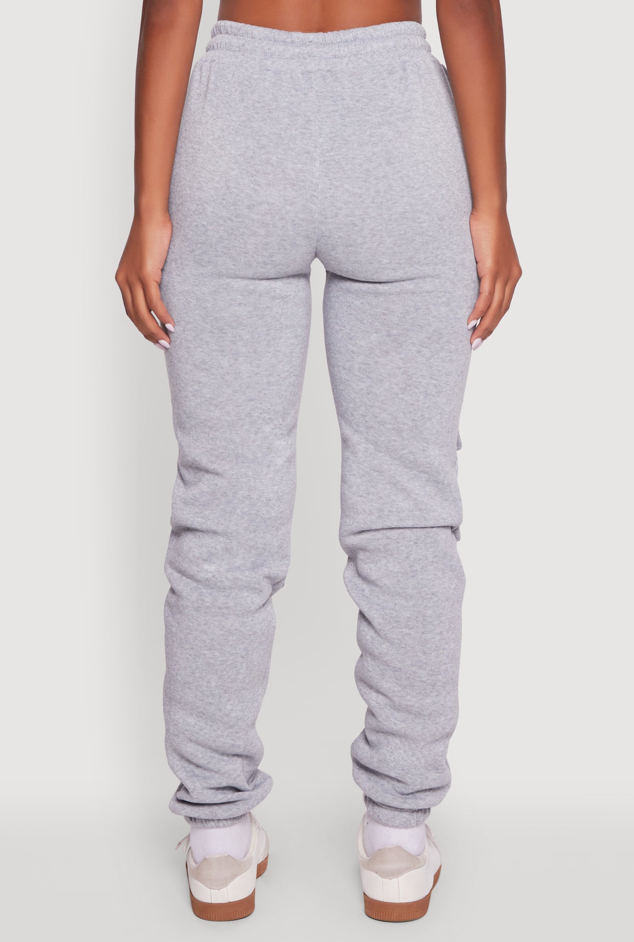 High Waisted Fleece Cargo Pocket Sweatpants