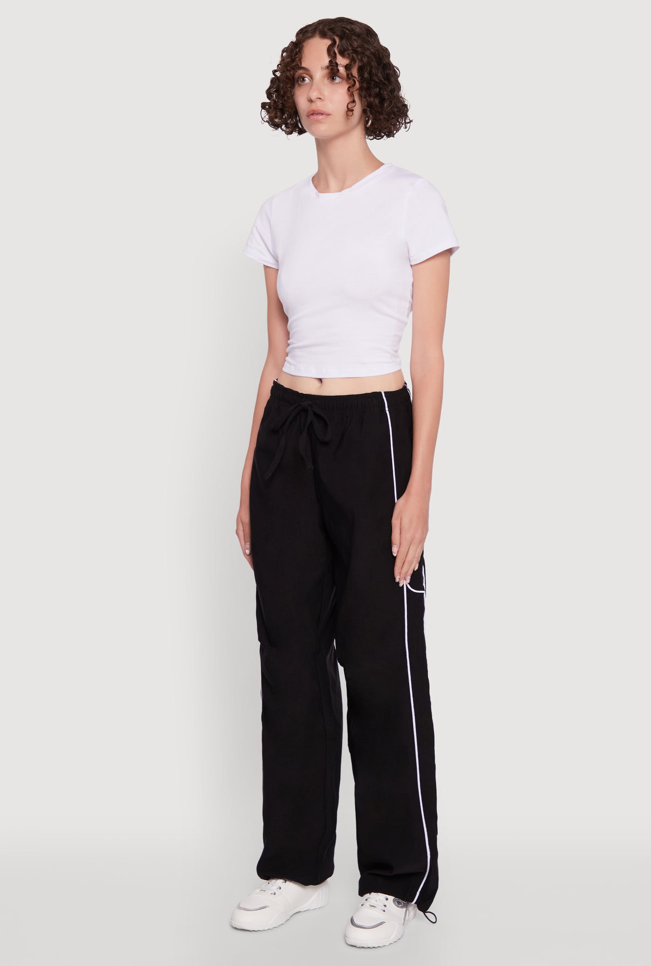 Hyper Stretch Contrast Piping Track Pants