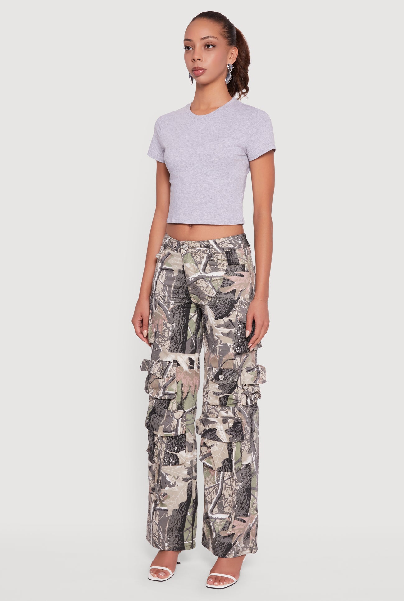 VIP Jeans Hunter Camo Wide Leg Cargo Pants