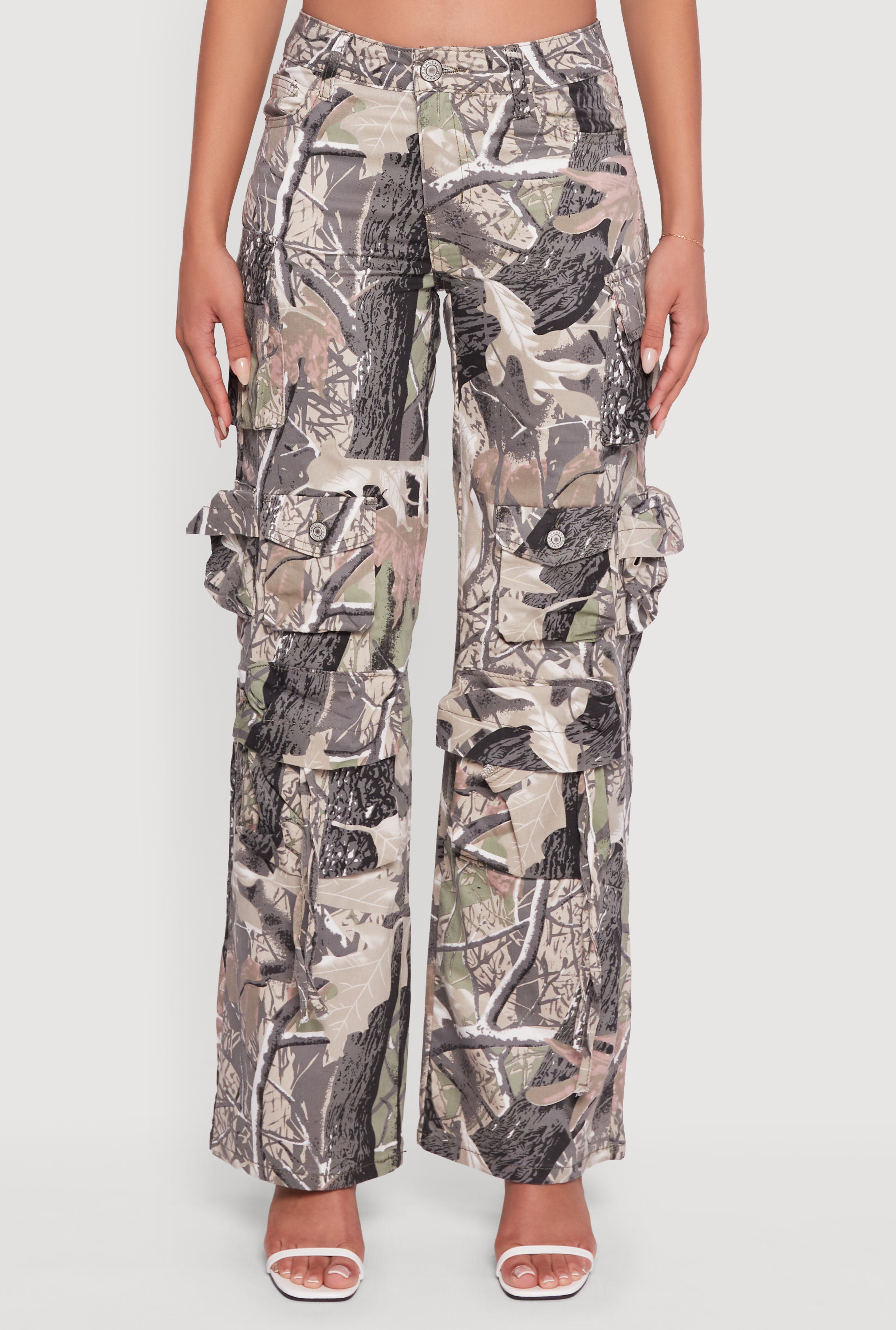 VIP Jeans Hunter Camo Wide Leg Cargo Pants