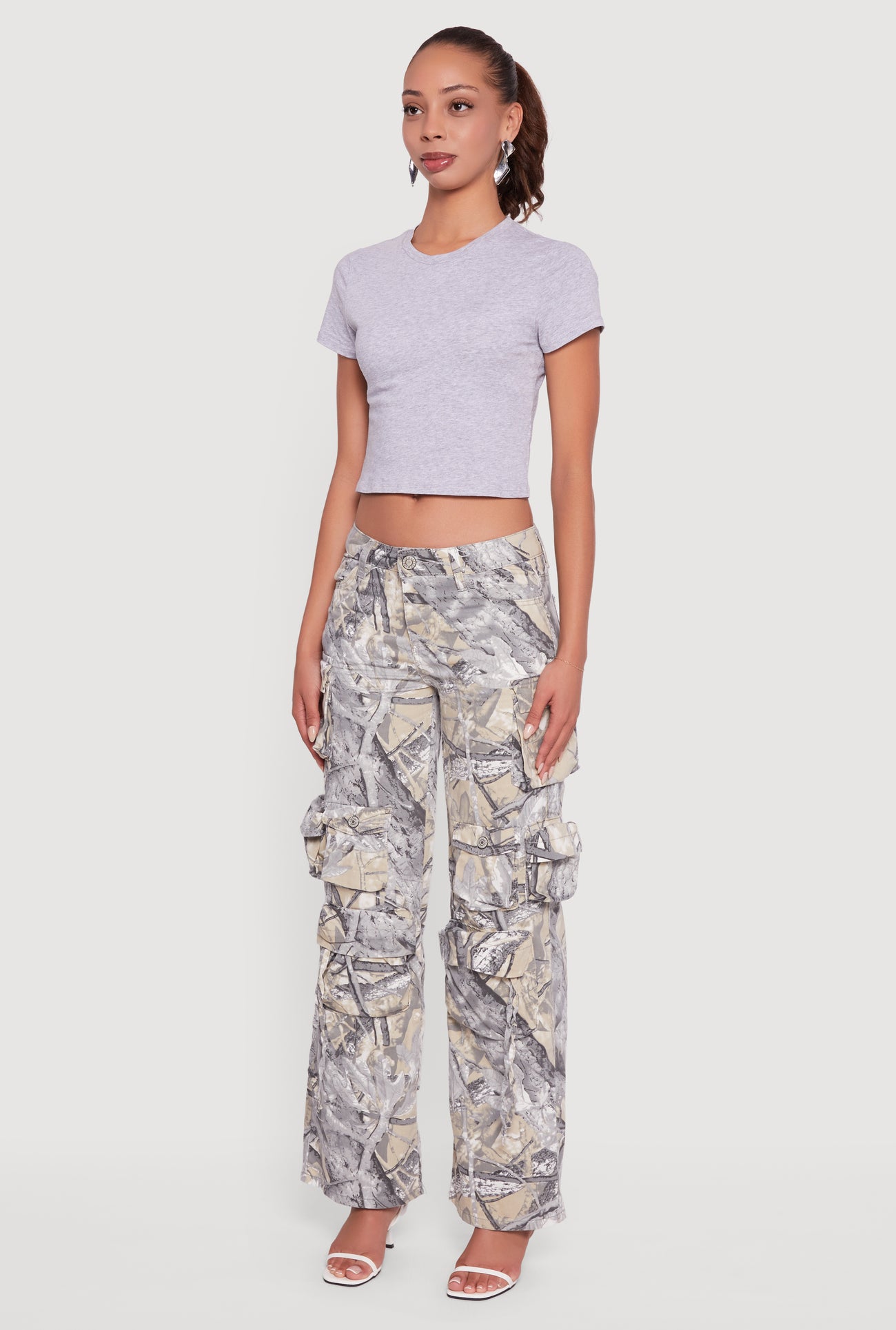 Hunter Camo Wide Leg Cargo Pocket Pants
