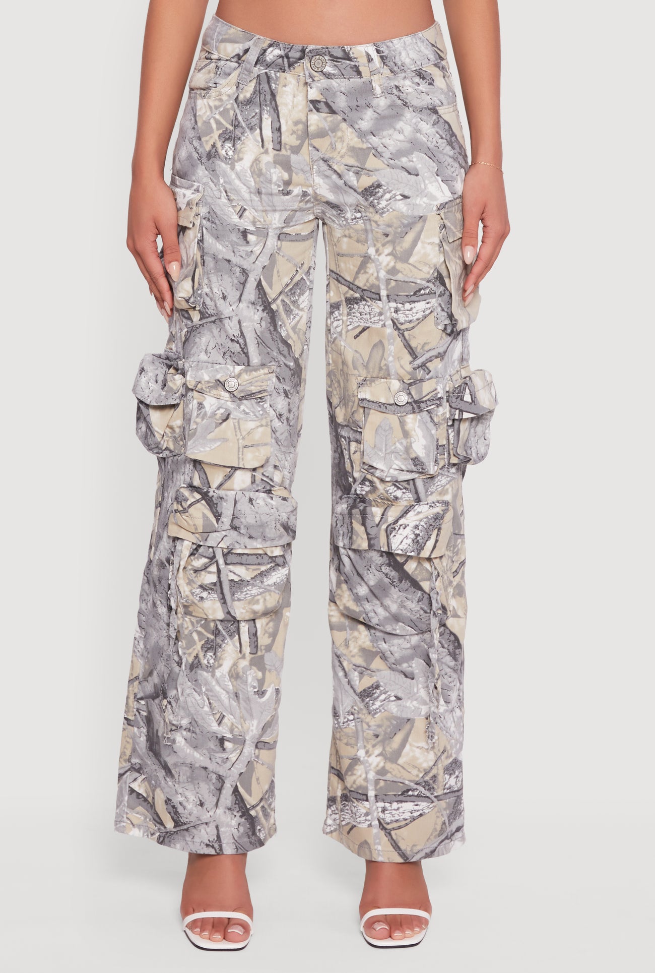 Hunter Camo Wide Leg Cargo Pocket Pants