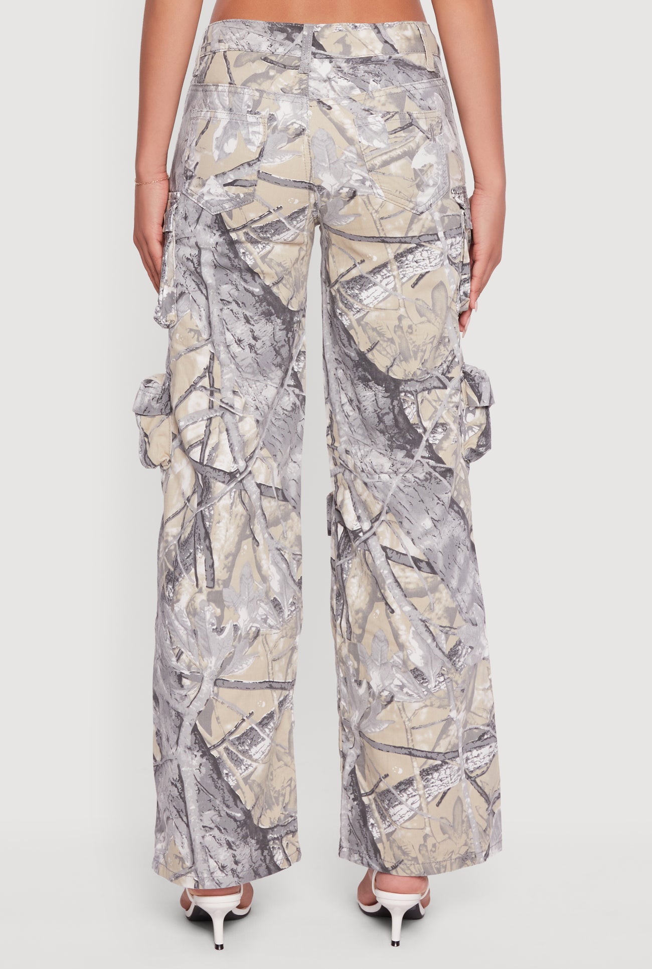Hunter Camo Wide Leg Cargo Pocket Pants