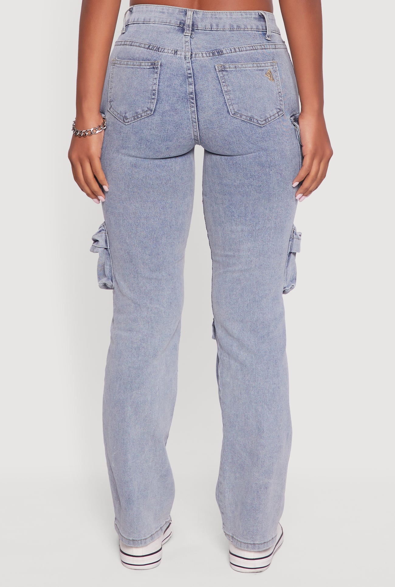VIP Acid Wash Cargo Jeans