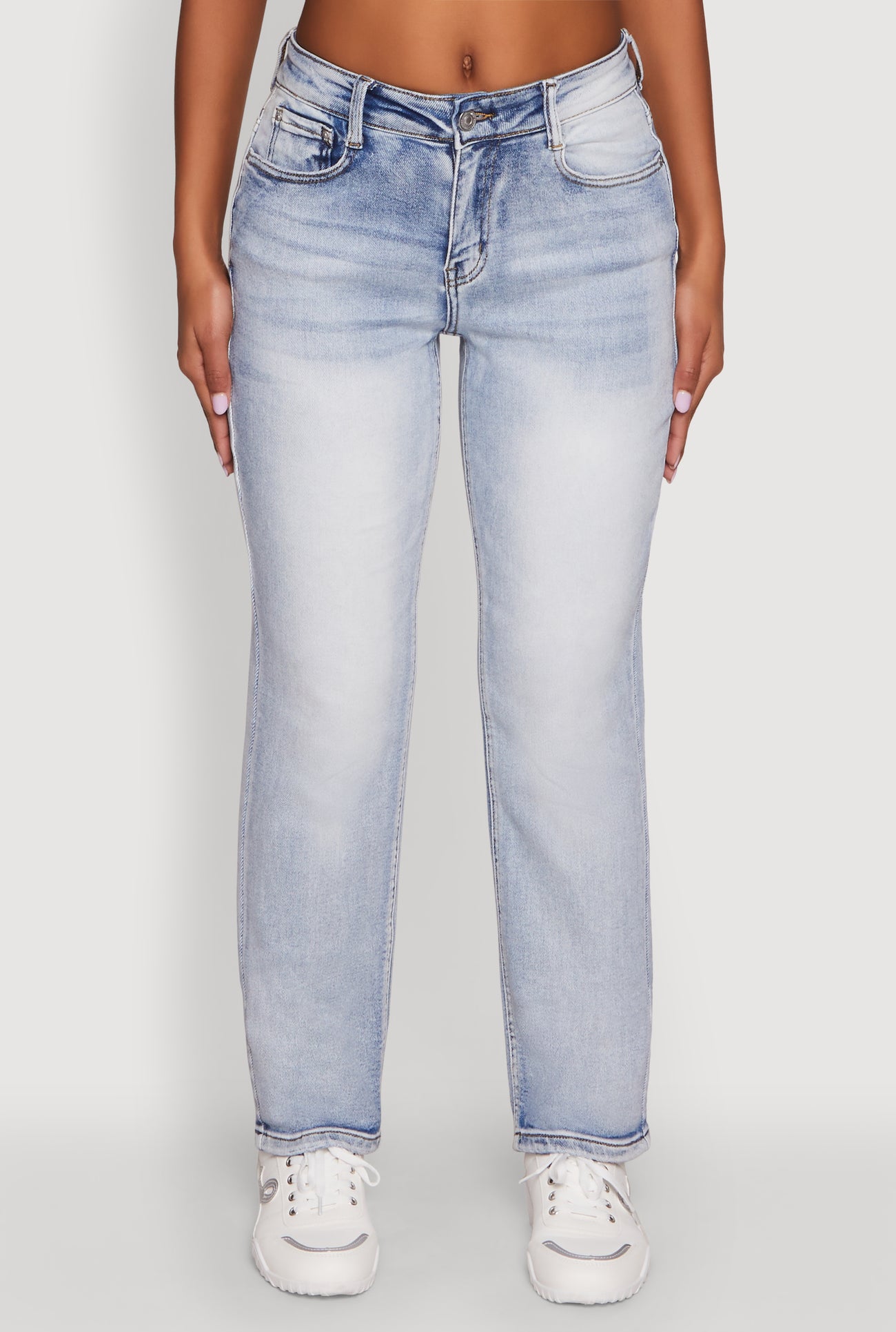 Alicia Acid Wash High Waisted Stretch Jeans