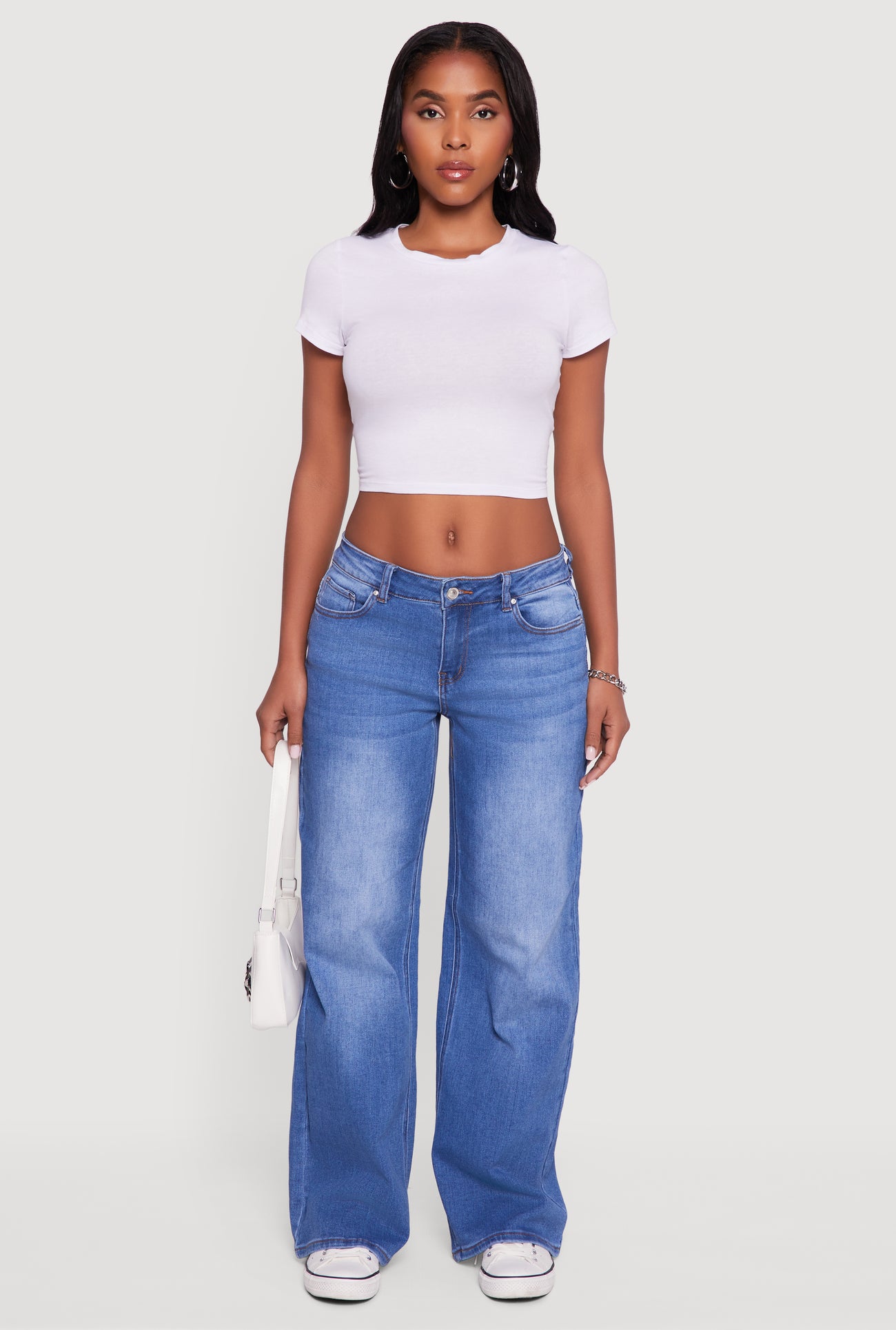 WAX Low Rise Wide Leg Stretchy Jeans
