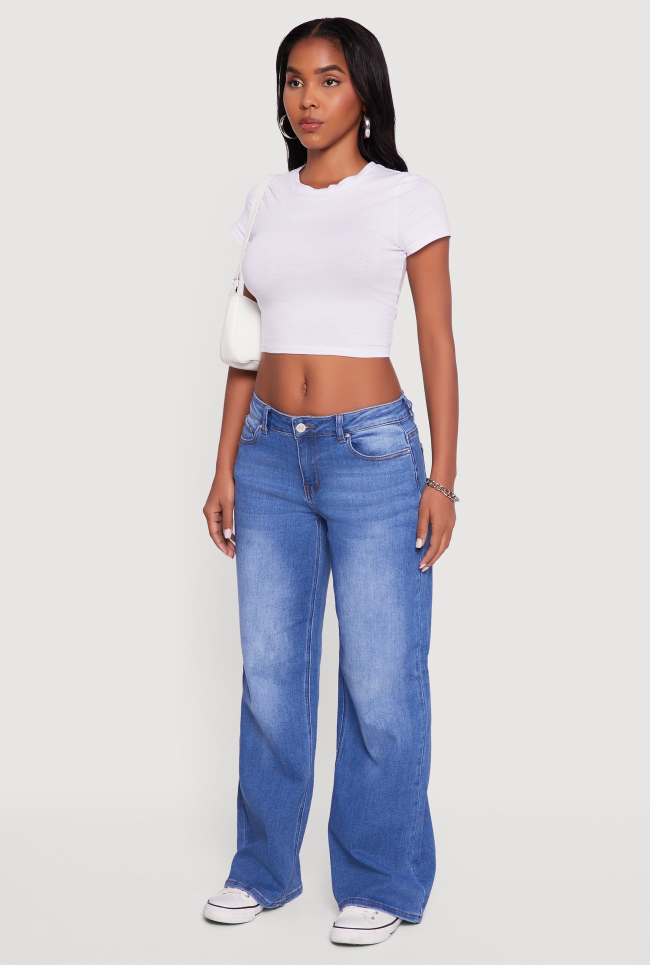 WAX Low Rise Wide Leg Stretchy Jeans