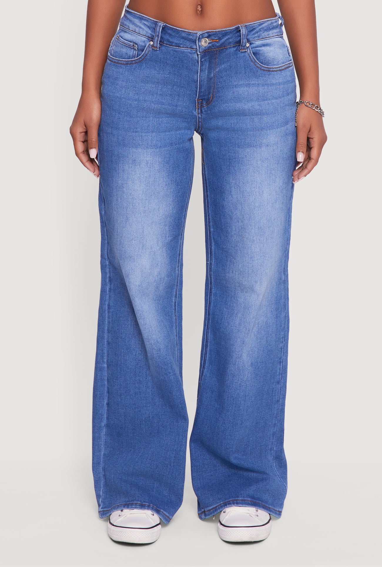 WAX Low Rise Wide Leg Stretchy Jeans