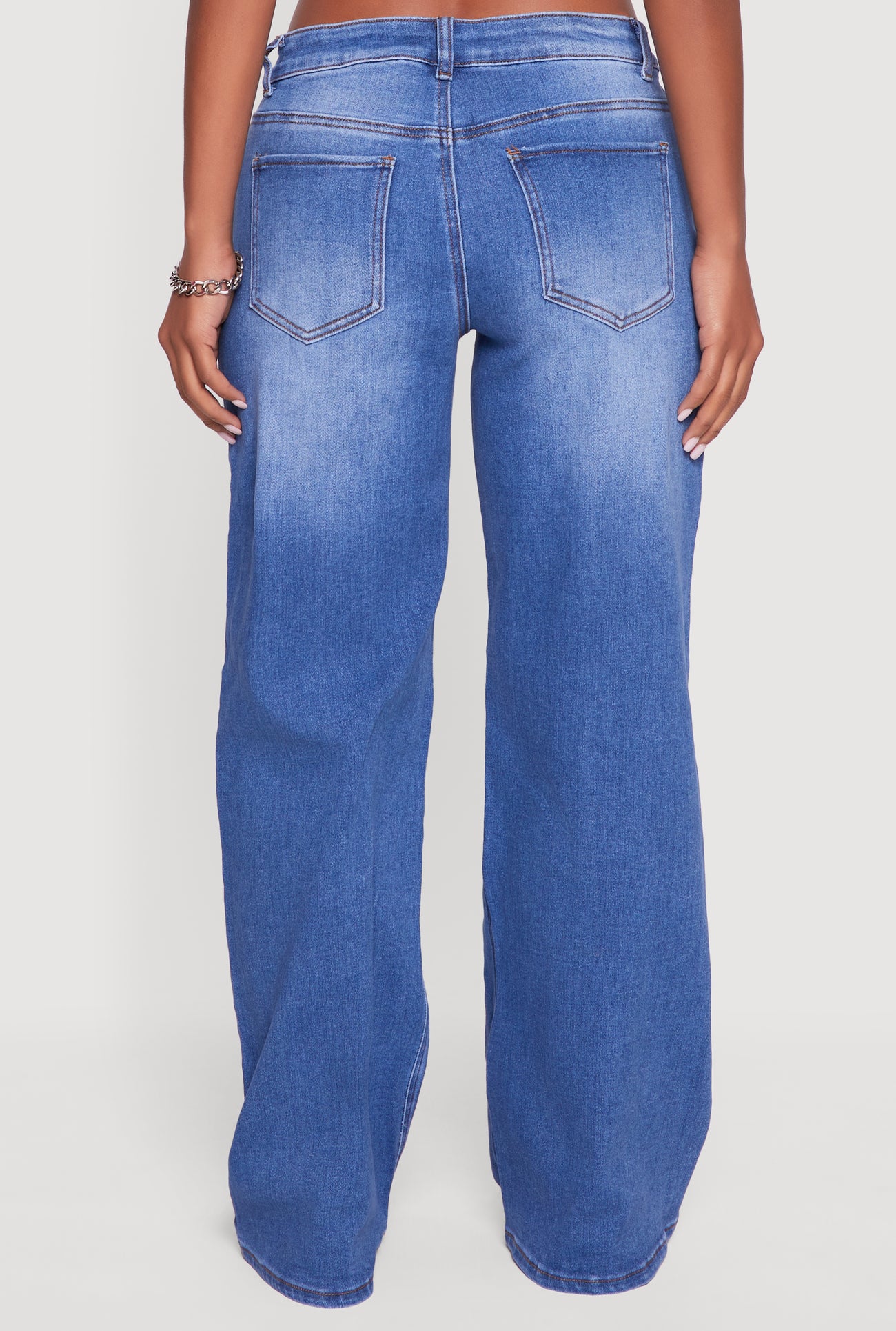 WAX Low Rise Wide Leg Stretchy Jeans