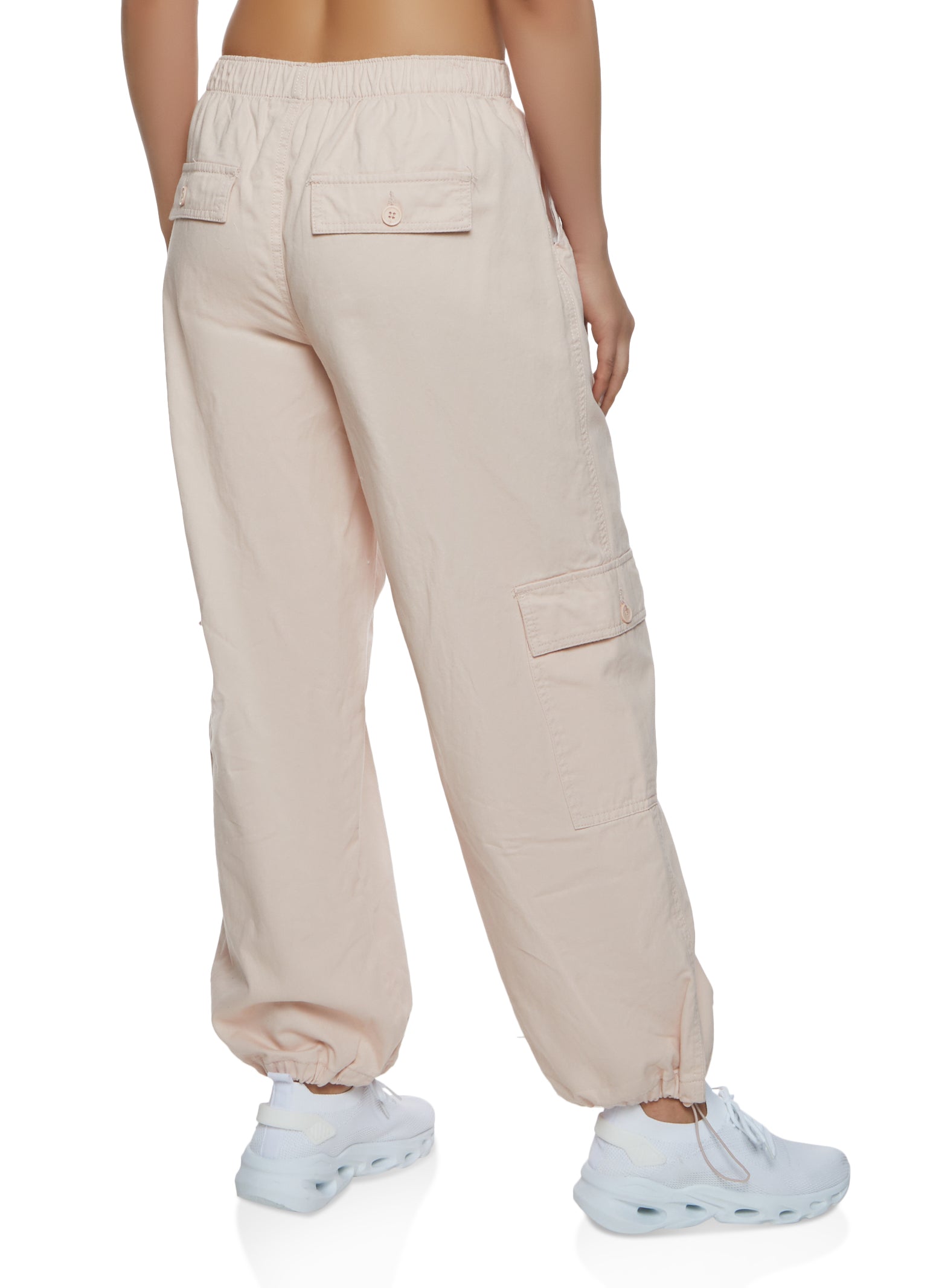 Twill Drawstring Cargo Pants