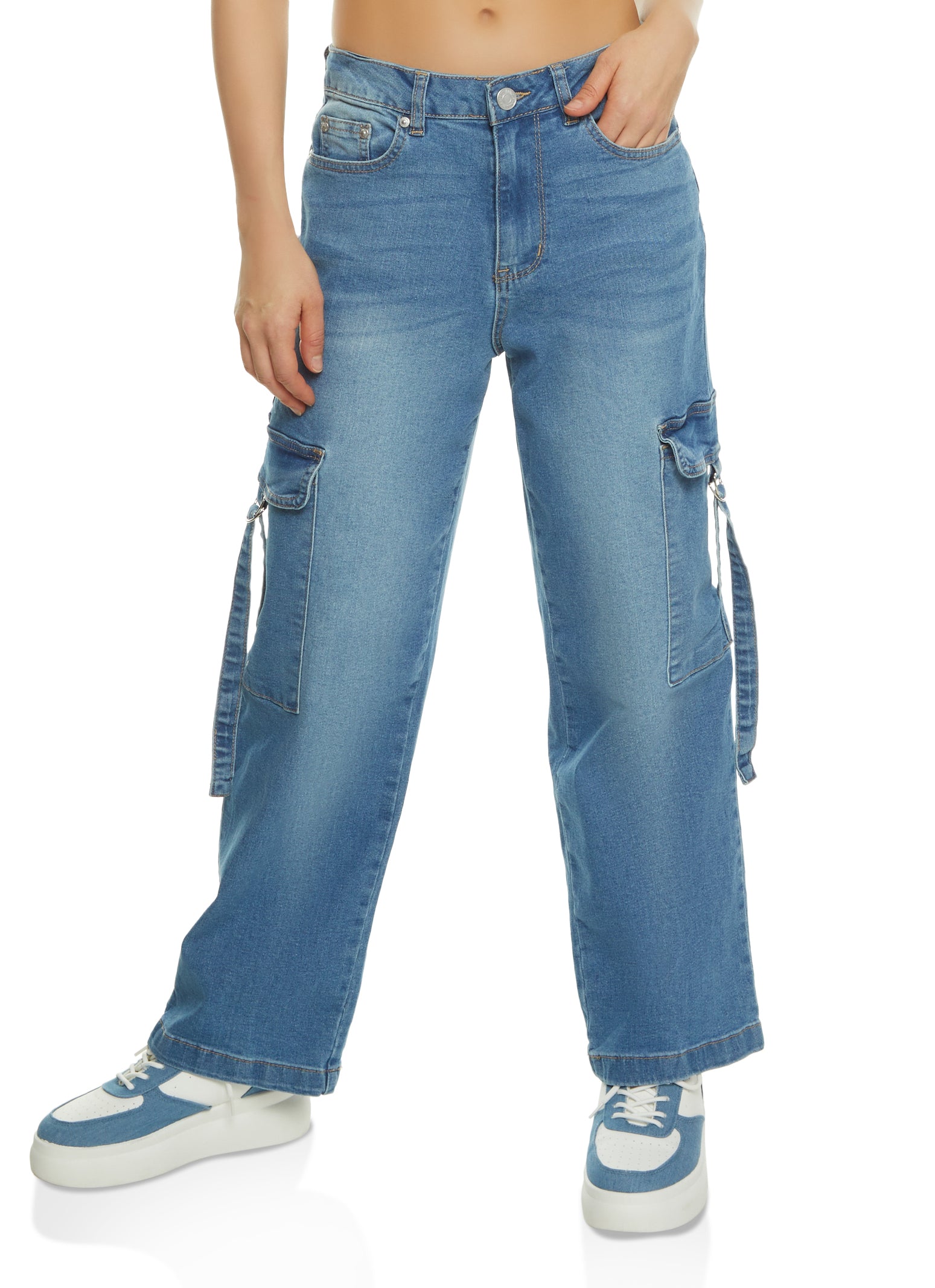 Almost Famous D Ring Cargo Jeans