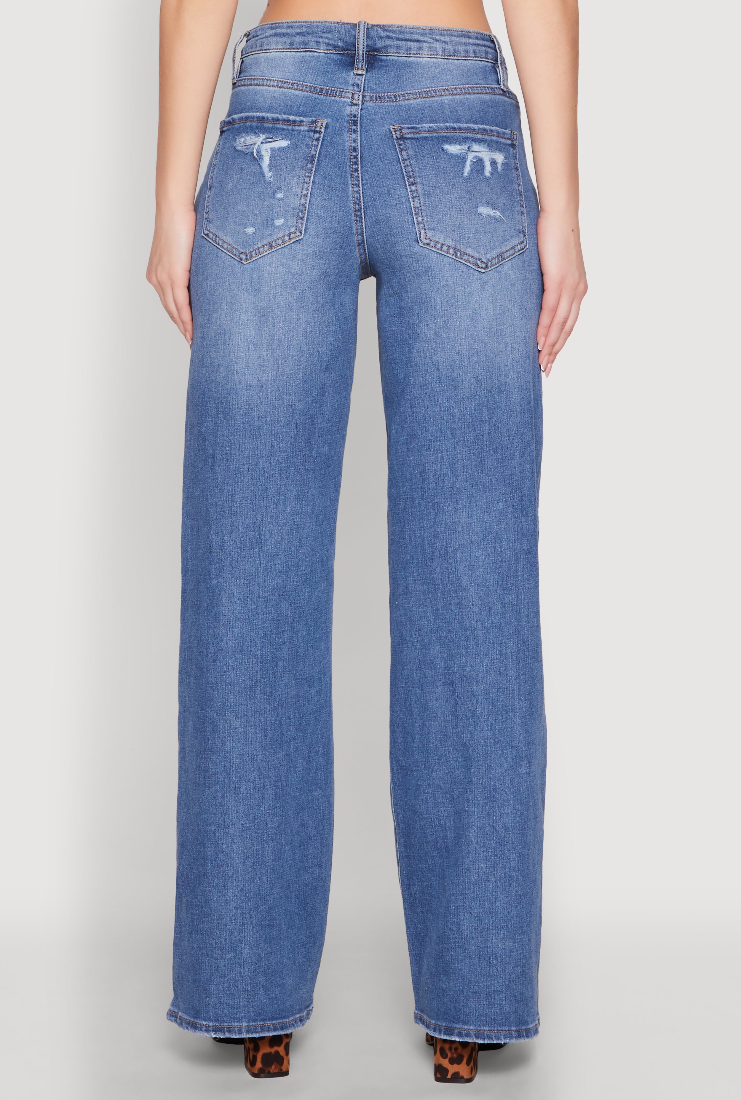 meltthelady　denim8 Madden Girl Distressed Straight Leg Jeans