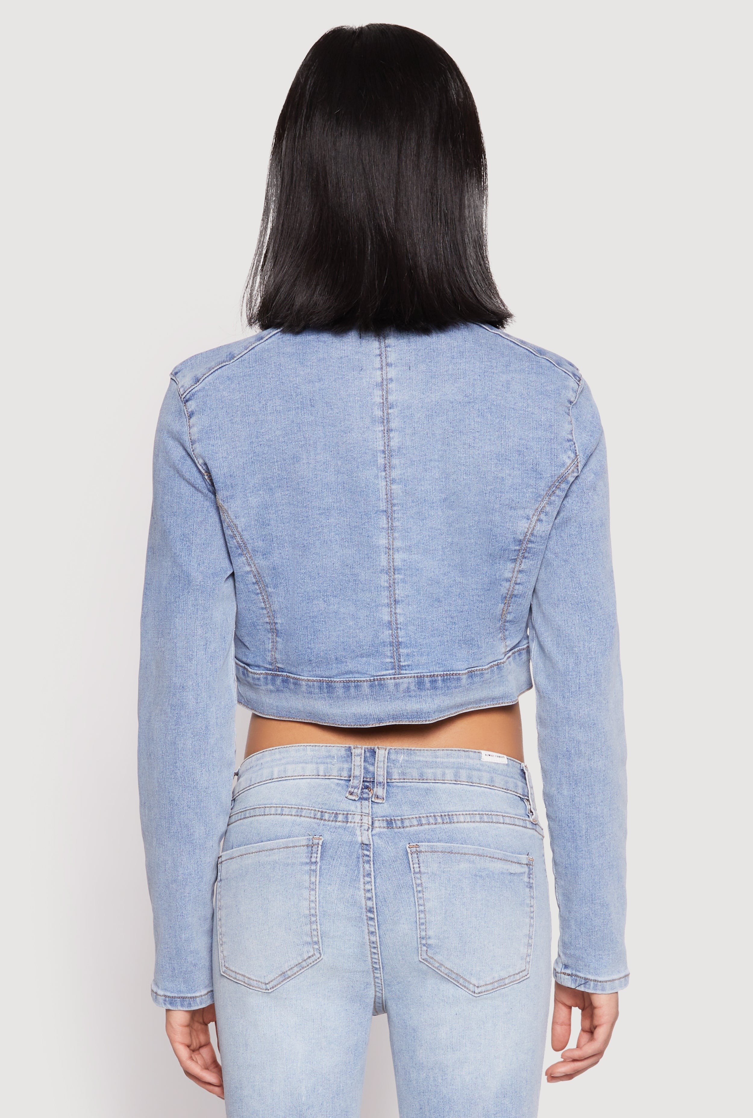 ジャケット・アウター no mass prod cropped moto denim jacket L GapStudio Coated Denim Crop Moto Jacket | Gap