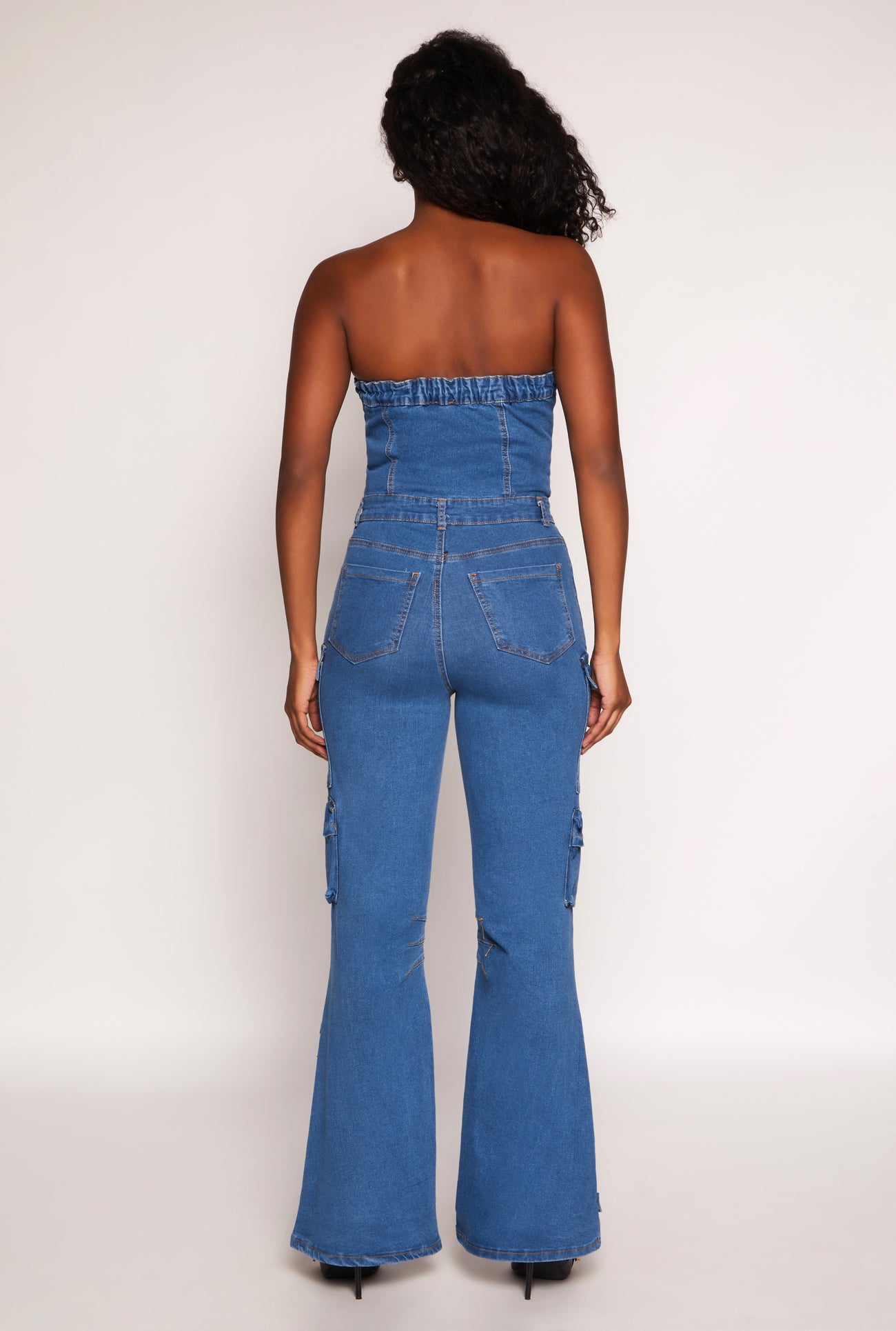 Daisy Denim Cargo Pocket Jumpsuit