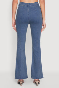Pintuck Flare Jeans