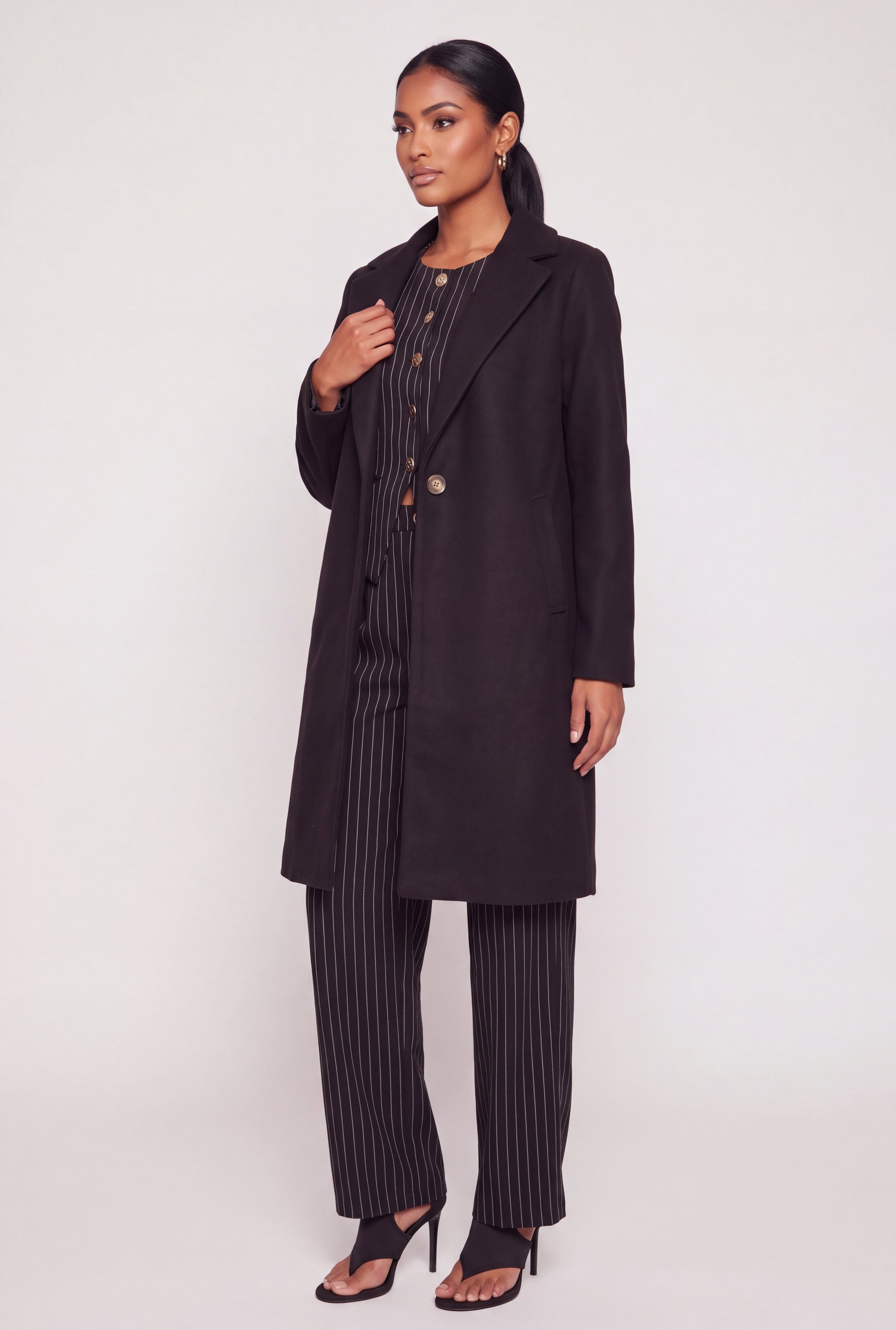 Single Breasted Long Coat