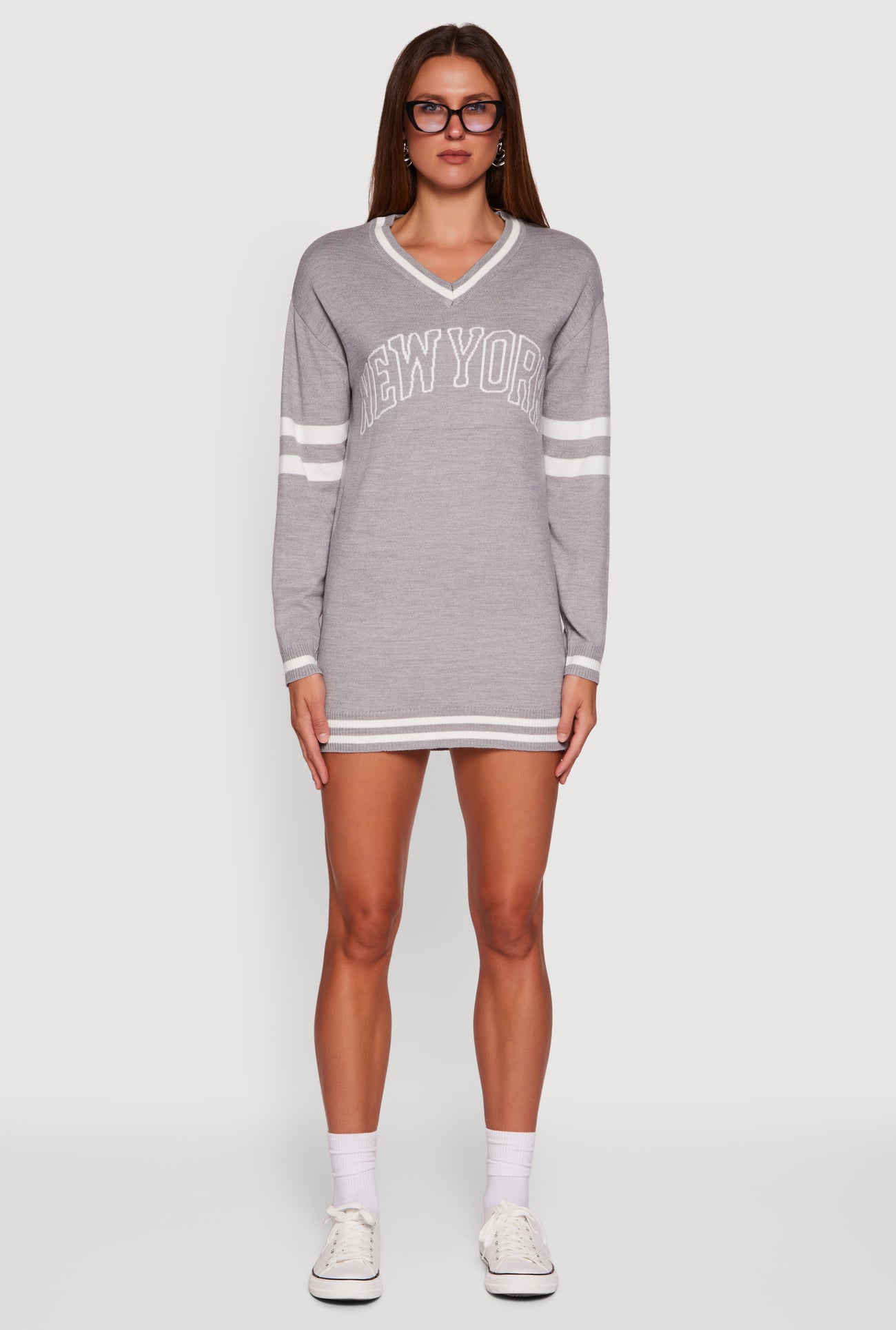 Sweater Dress with New York Graphic