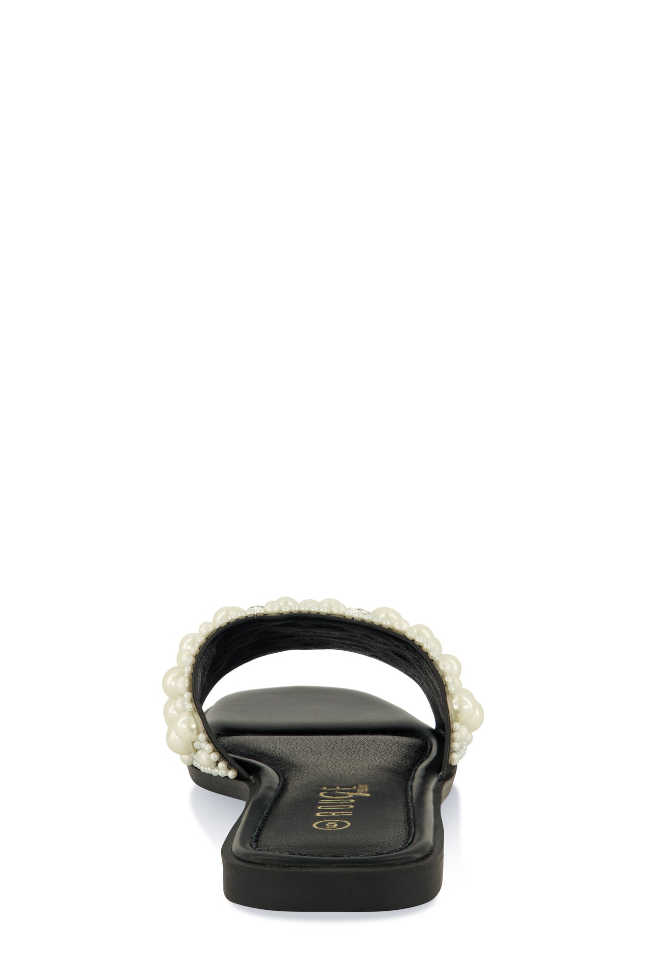 Faux Pearl Rhinestone Band Slide Sandals