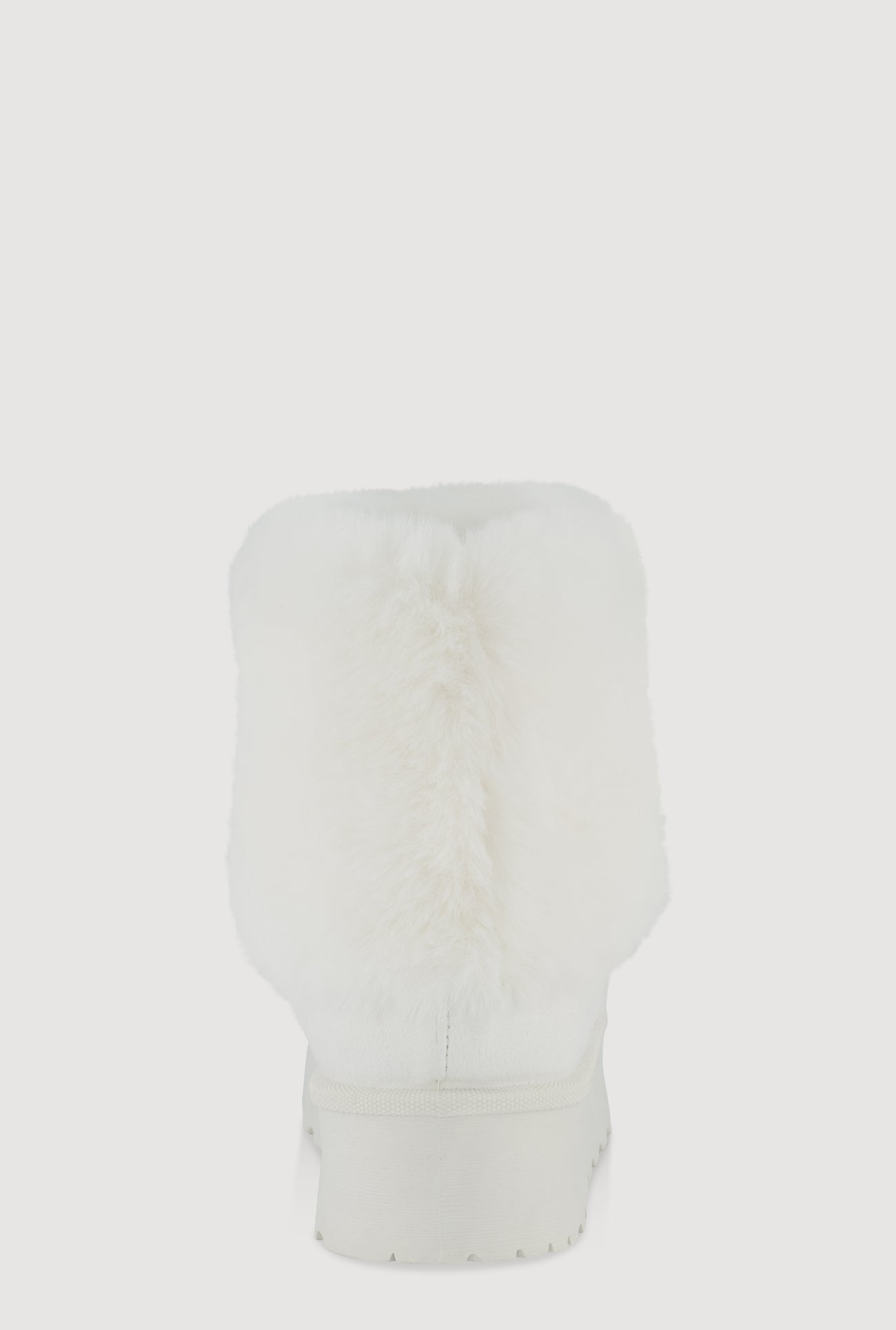 Platform Booties with Faux Fur Cuff