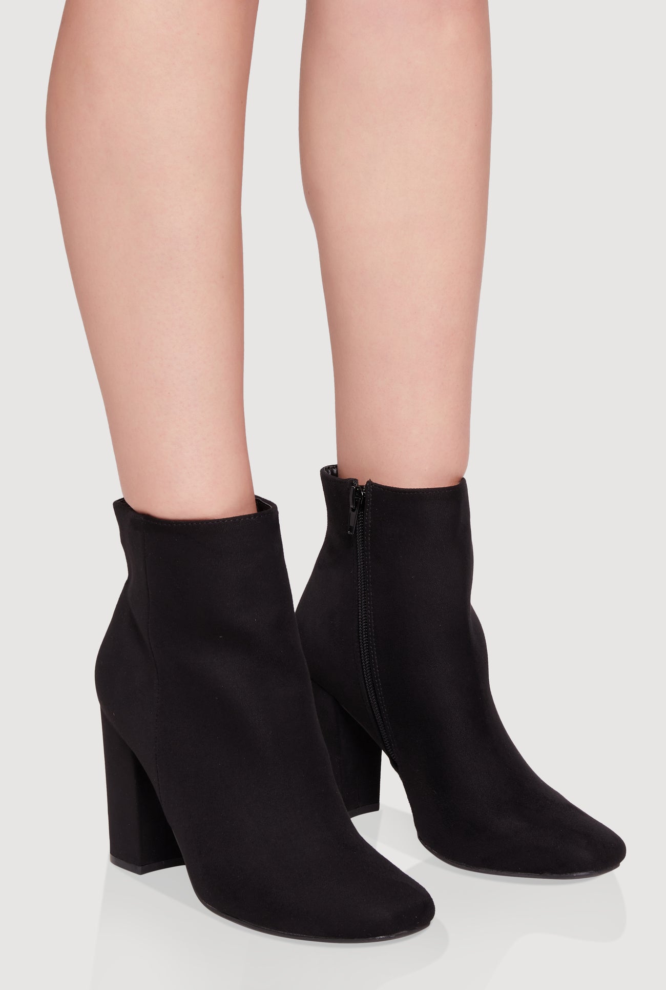 Trendy Almond Toe Block Heel Booties