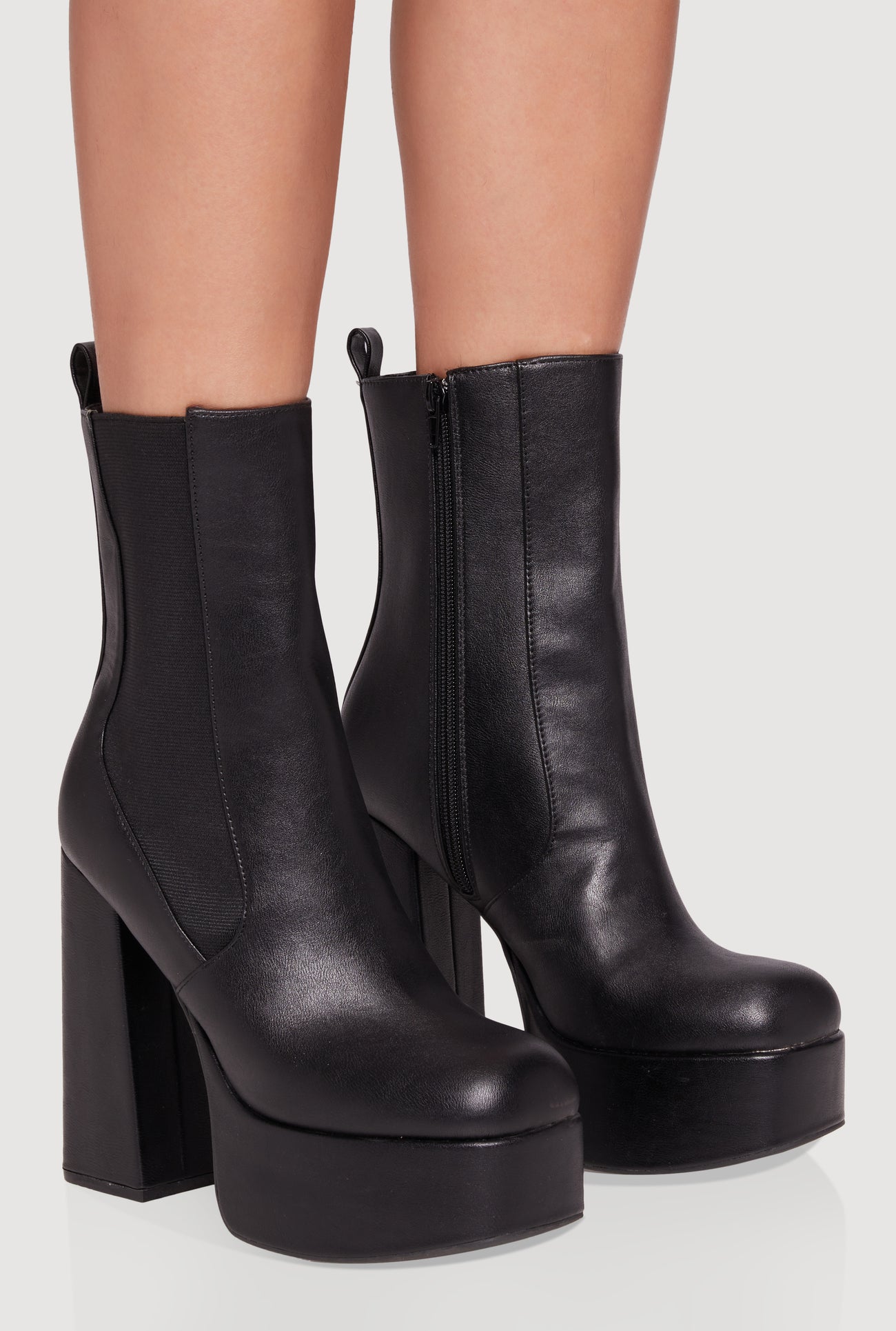 Ultra High Heel Platform Chelsea Boots