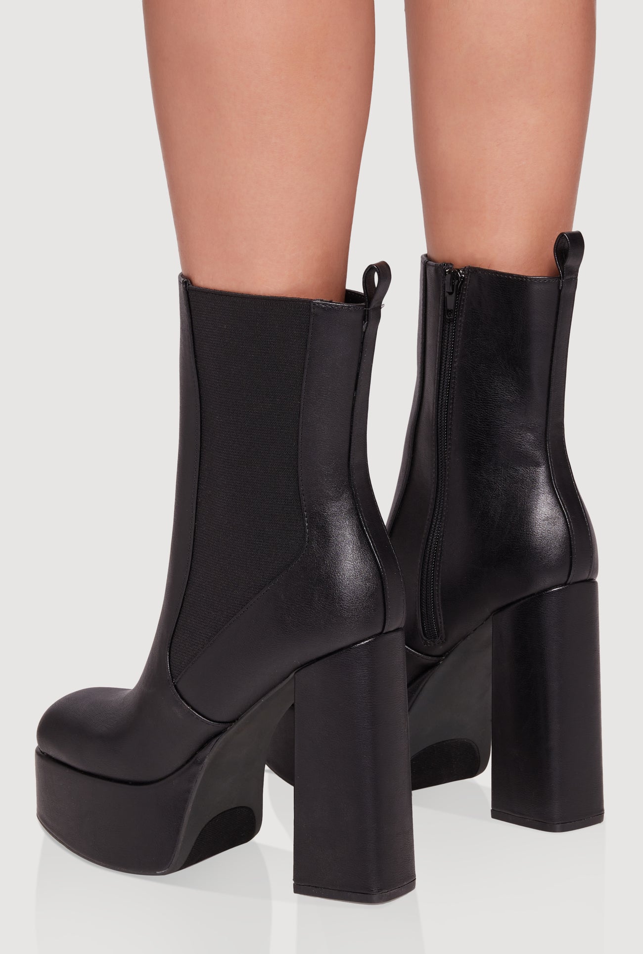Ultra High Heel Platform Chelsea Boots