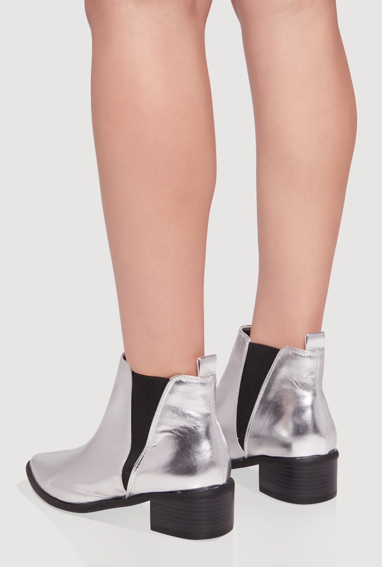 Trendy Pointy Toe Block Heel Chelsea Boots