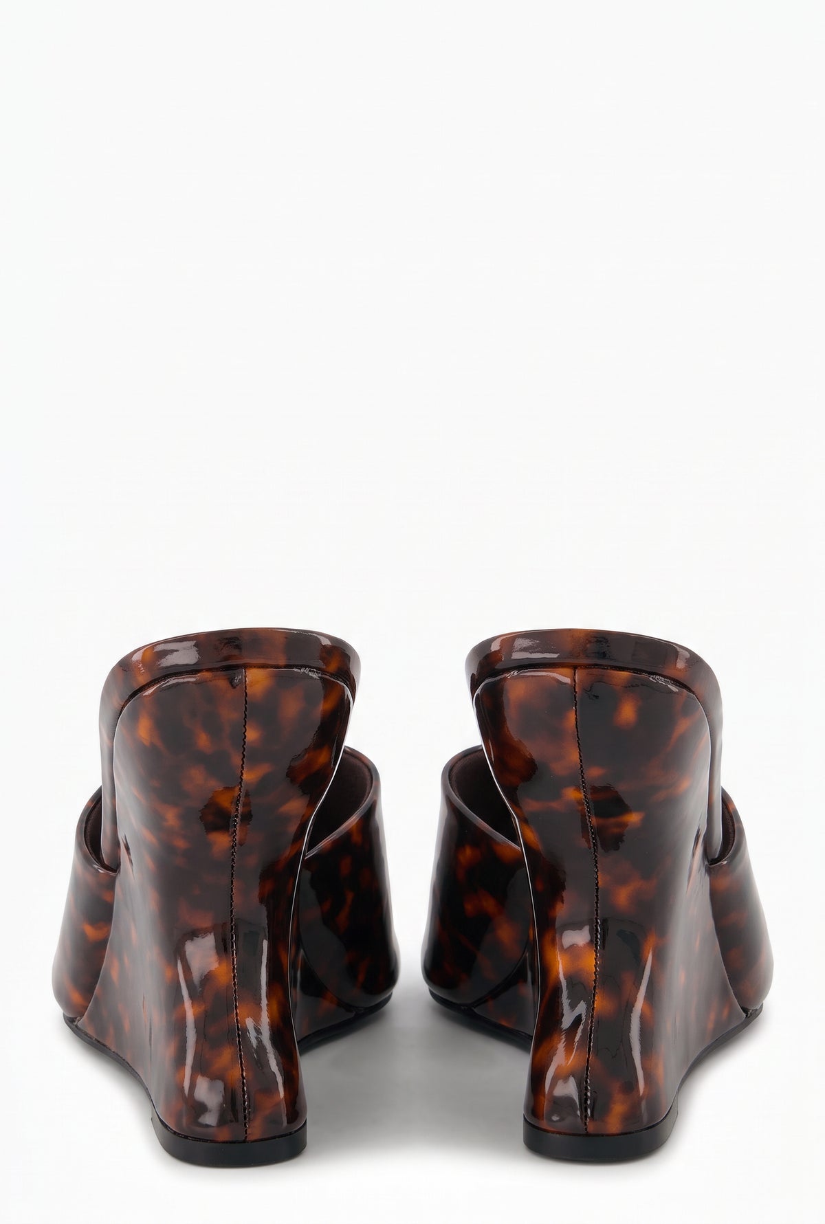 Spool Wedge Heel Open Toe Mules
