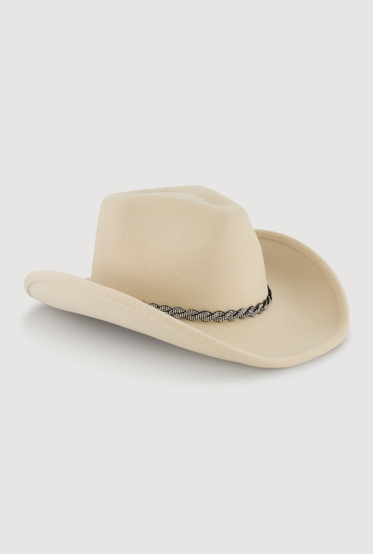 Hat Texas Rhinestone trim felt ranch in Tabacco (H046) Bullhide Texas Hold Em main image 2