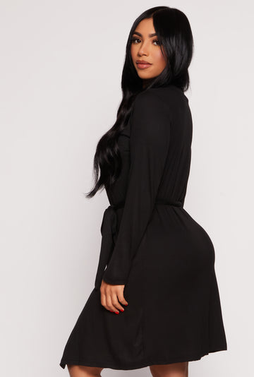Ribbed Knit Cropped Pajama Tank Top and Shorts with Robe