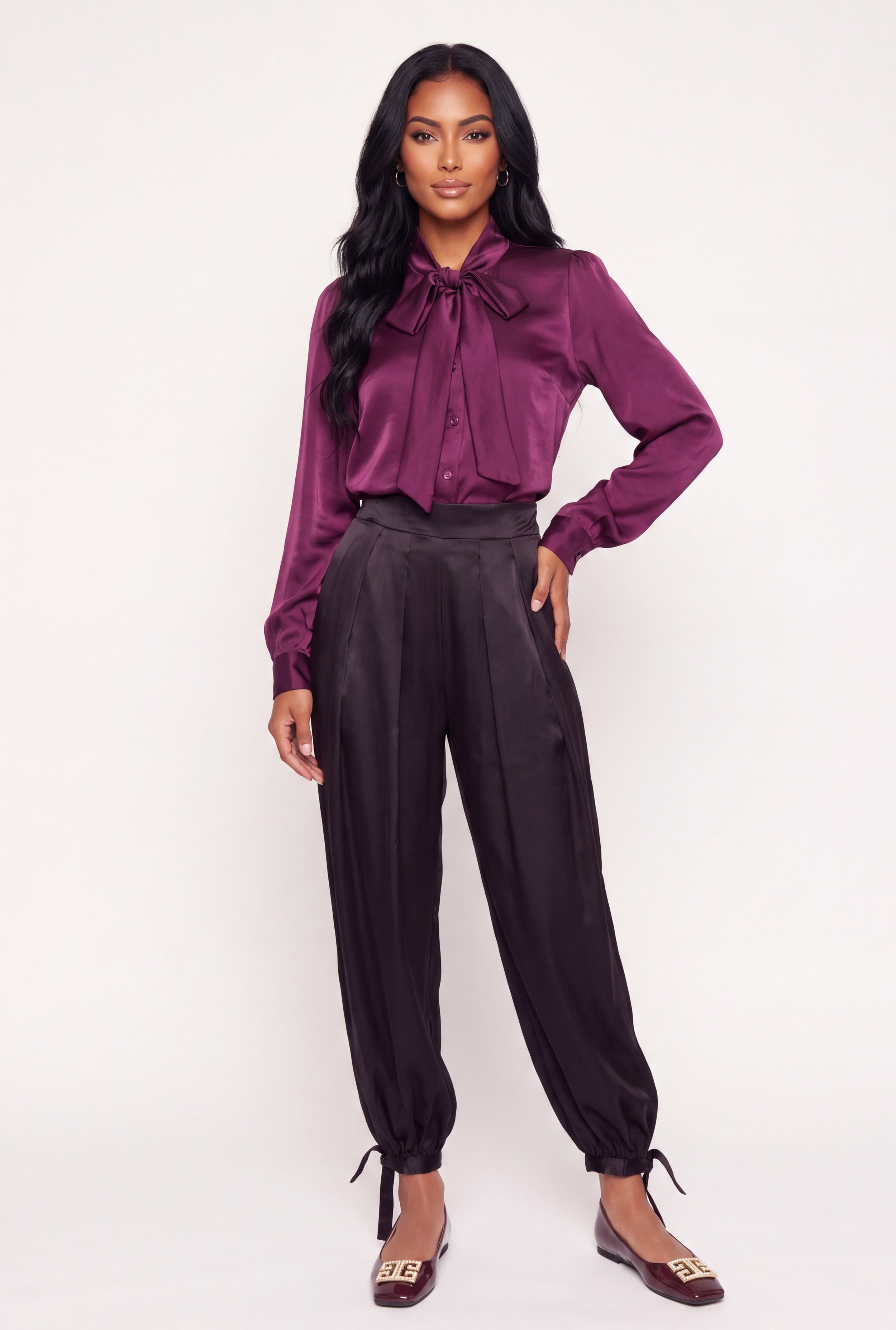 トップス theredthread S satin bow tie blouse 3401069393099050_001.jpg?v=