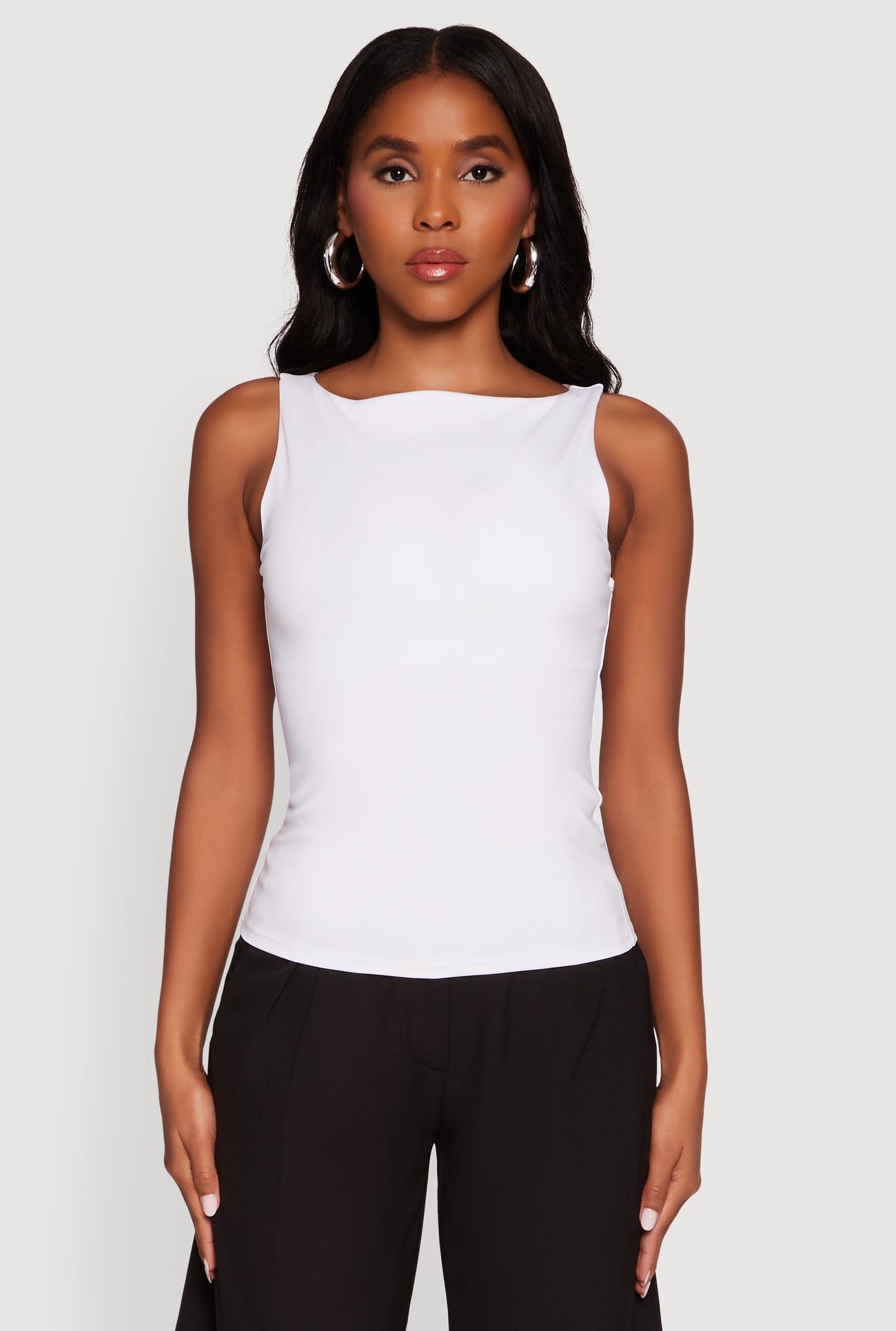 High Neck Shelf Bra Tank Top