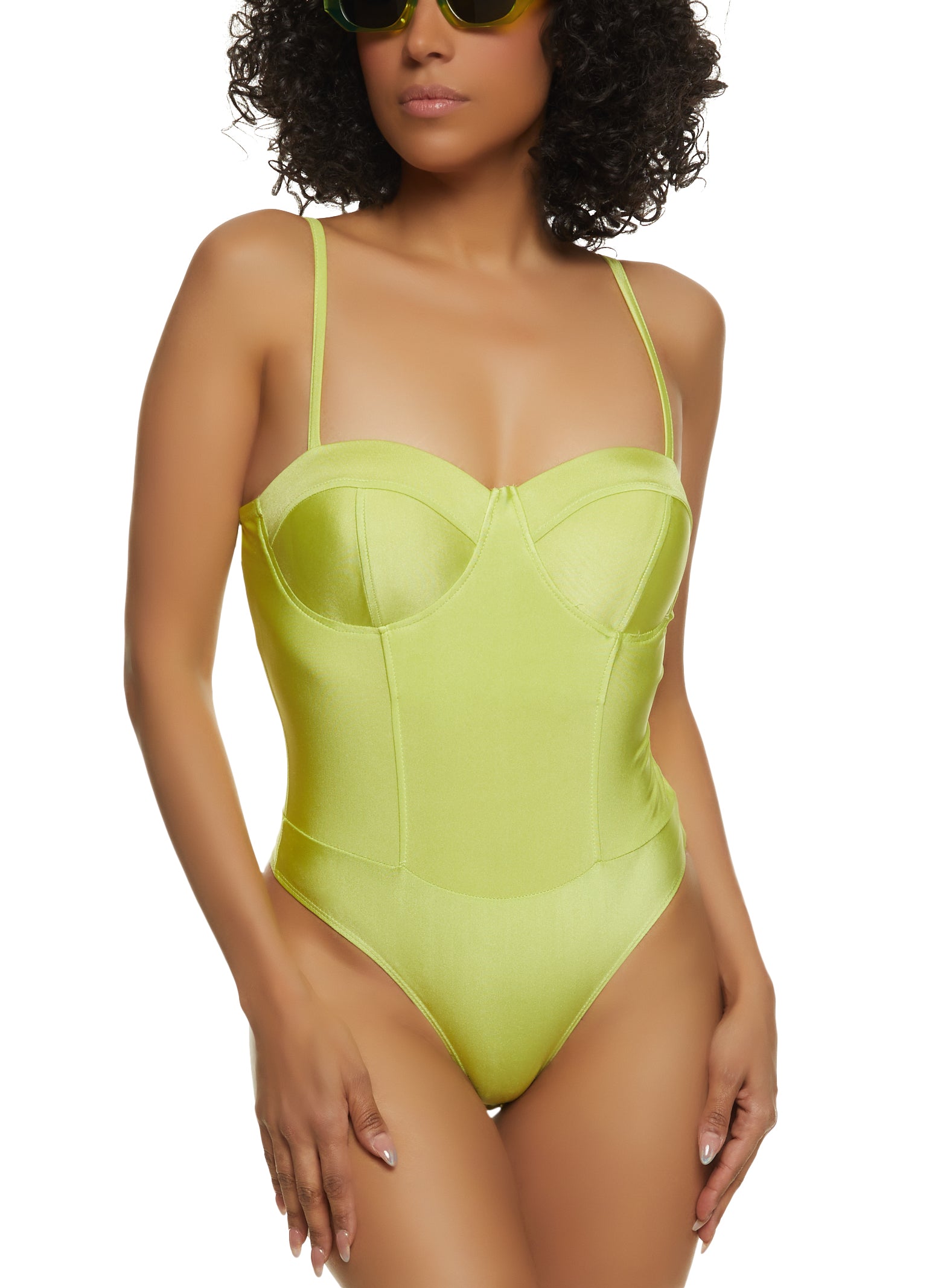 Bustier Corset Bodysuit - Lime