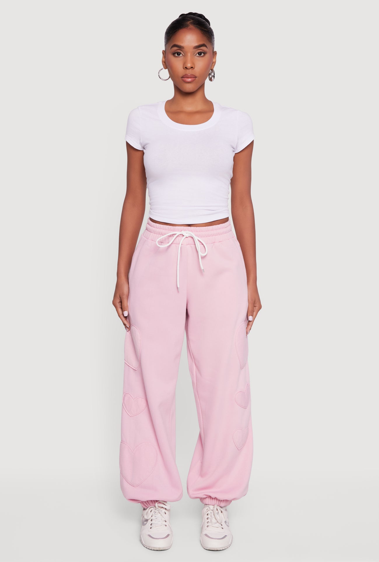 Heart Patch Fleece Sweatpants