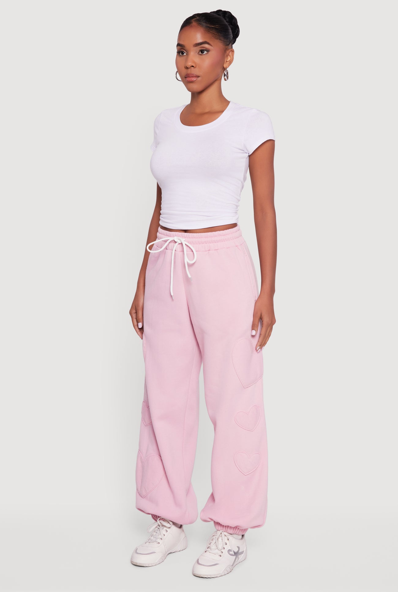 Heart Patch Fleece Sweatpants