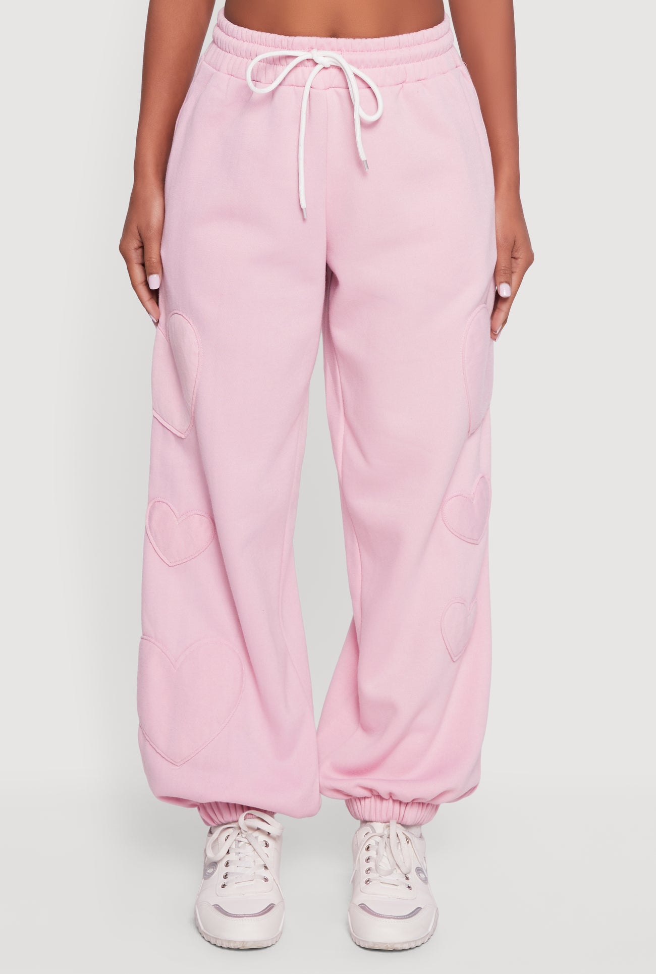 Heart Patch Fleece Sweatpants