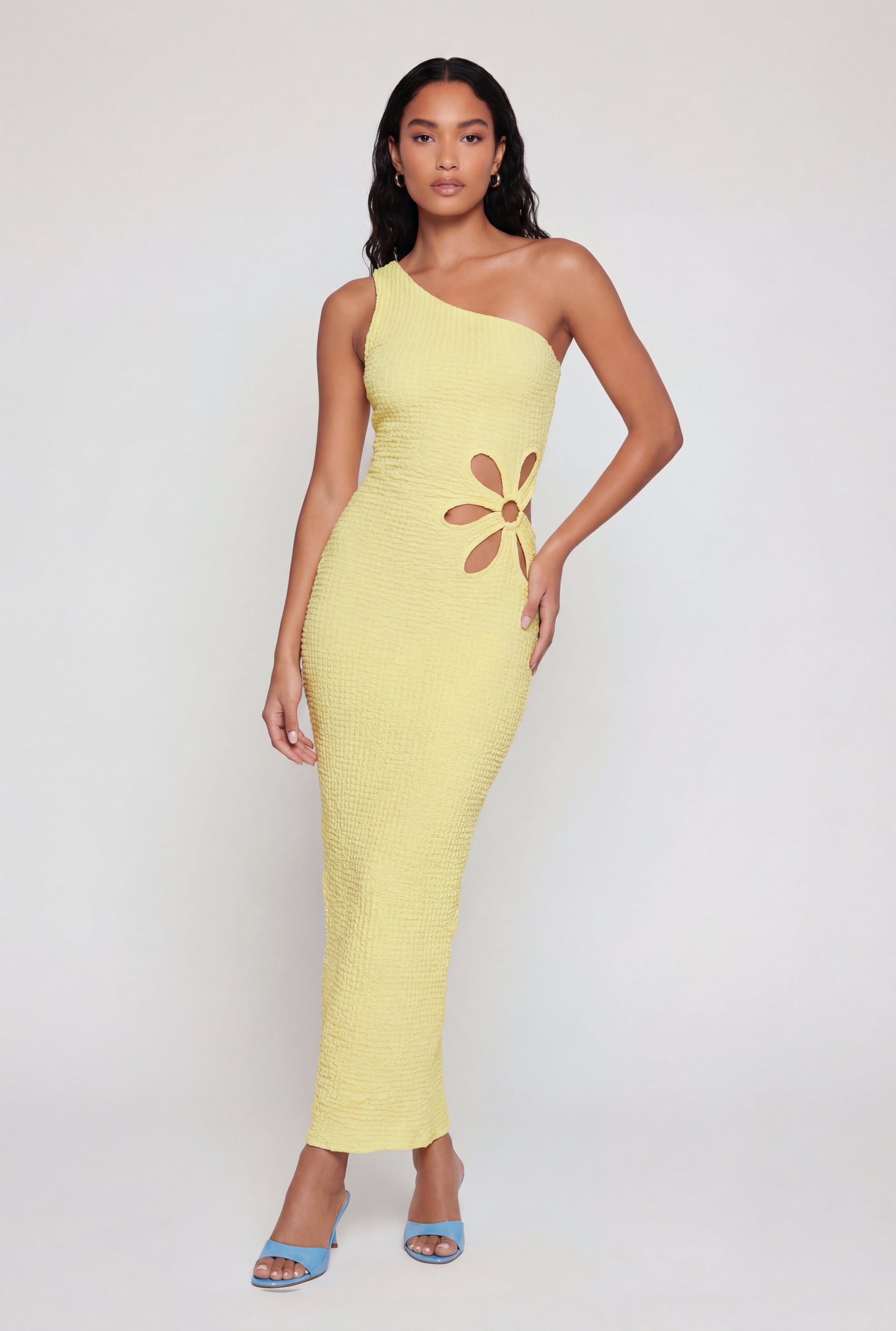 one shoulder dress with flower Multicolor Floral Satin Pleated Maxi This eye One Shoulder Black Evening Gown
