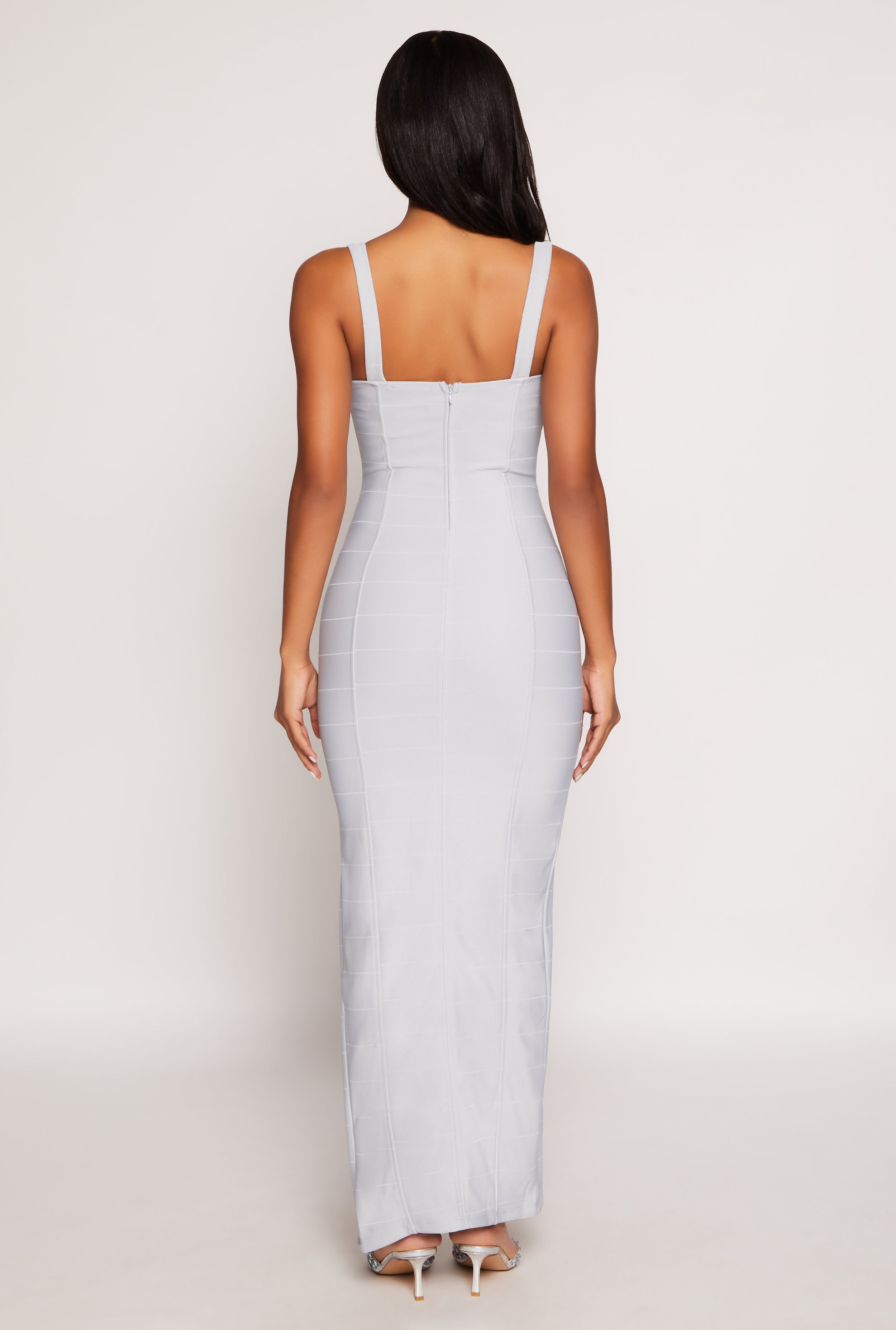 Haute Monde Side Slit Bustier Maxi Dress